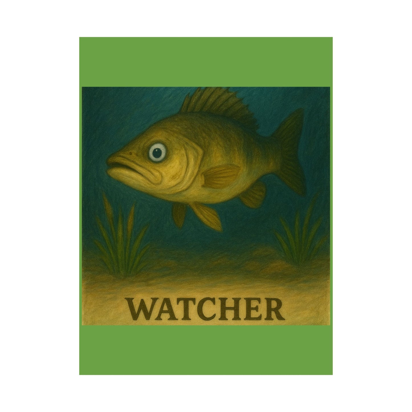 Artistic Fish Poster, Nature Wall Art, Fishing Decor, Home Office Decoration, Perfect Gift for Anglers, Watcher Design