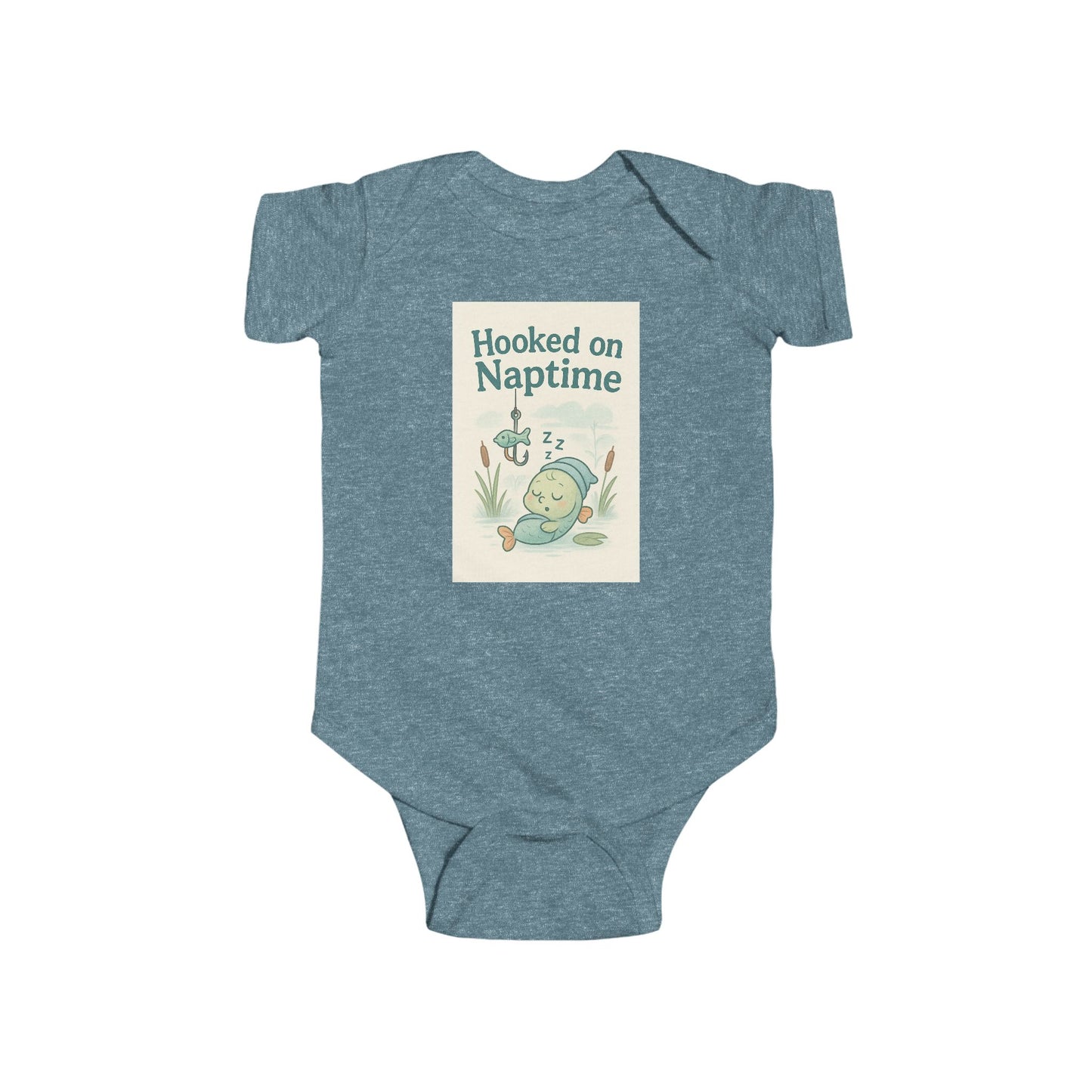 Adorable Infant Bodysuit - Hooked on Naptime, Baby Clothes, Newborn Gift, Toddler Outfit, Cute Baby Onesie