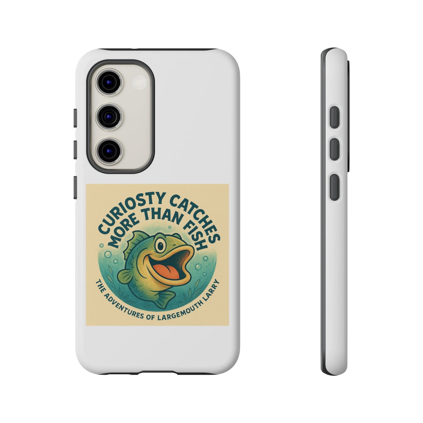 Fishing Phone Case | Curiosity Catches More Than Fish | Gift for Anglers, Outdoor Enthusiasts, Birthday, Father's Day