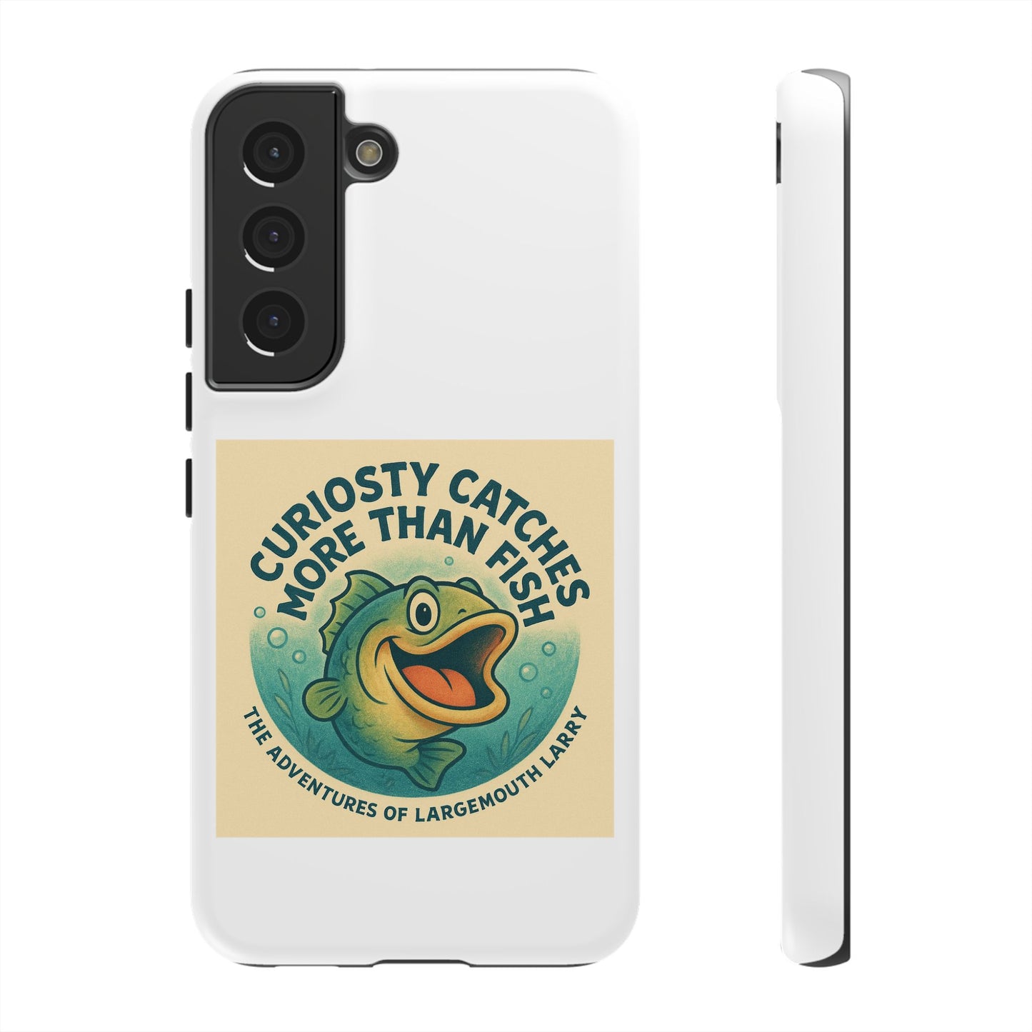 Fishing Phone Case | Curiosity Catches More Than Fish | Gift for Anglers, Outdoor Enthusiasts, Birthday, Father's Day