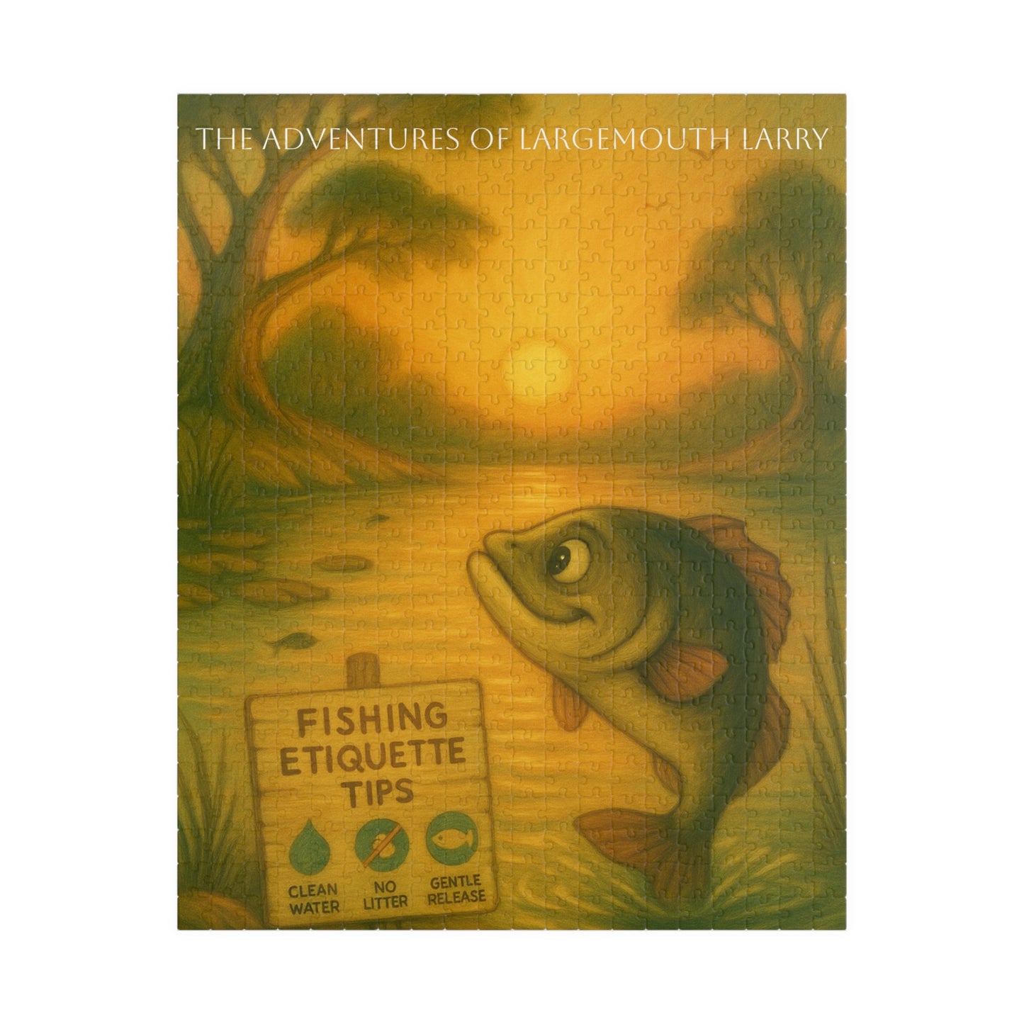Fishing Puzzle - 110/252/520/1014 Pieces, Family Fun Activity, Outdoor Enthusiast Gift, Game Night Décor, Relaxing Hobby