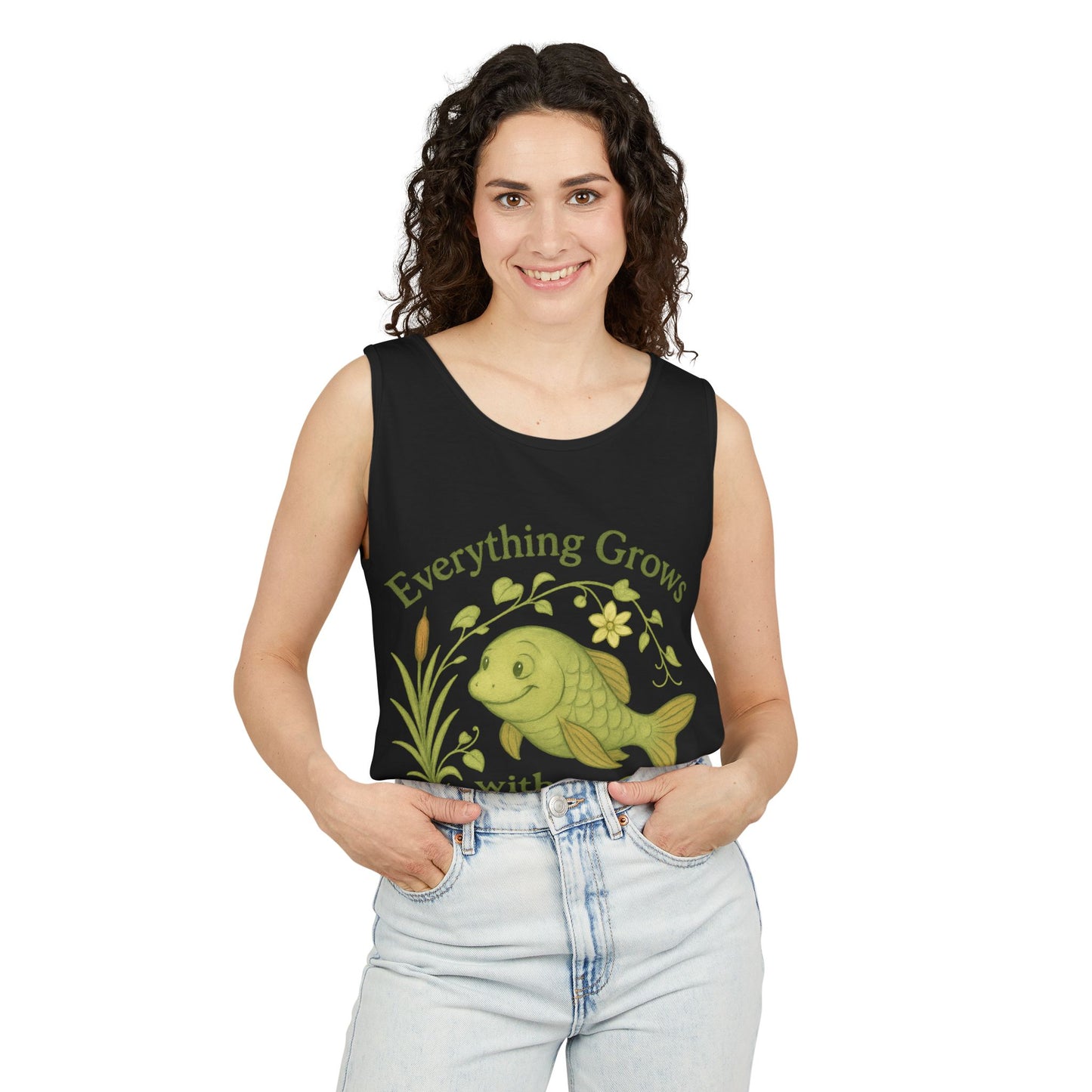 Garden Love Tank Top, Unisex Casual Wear, Gift for Gardeners, Summer Tank, Eco-Friendly Apparel, Nature Inspired Clothing, Mother's Day Gift
