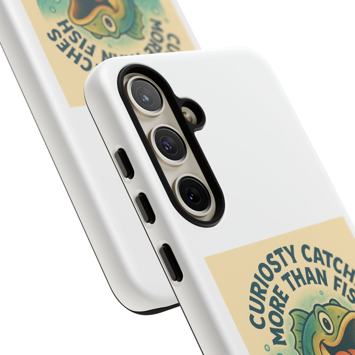 Fishing Phone Case | Curiosity Catches More Than Fish | Gift for Anglers, Outdoor Enthusiasts, Birthday, Father's Day