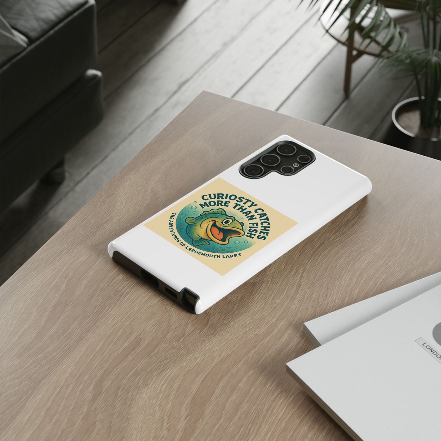 Fishing Phone Case | Curiosity Catches More Than Fish | Gift for Anglers, Outdoor Enthusiasts, Birthday, Father's Day