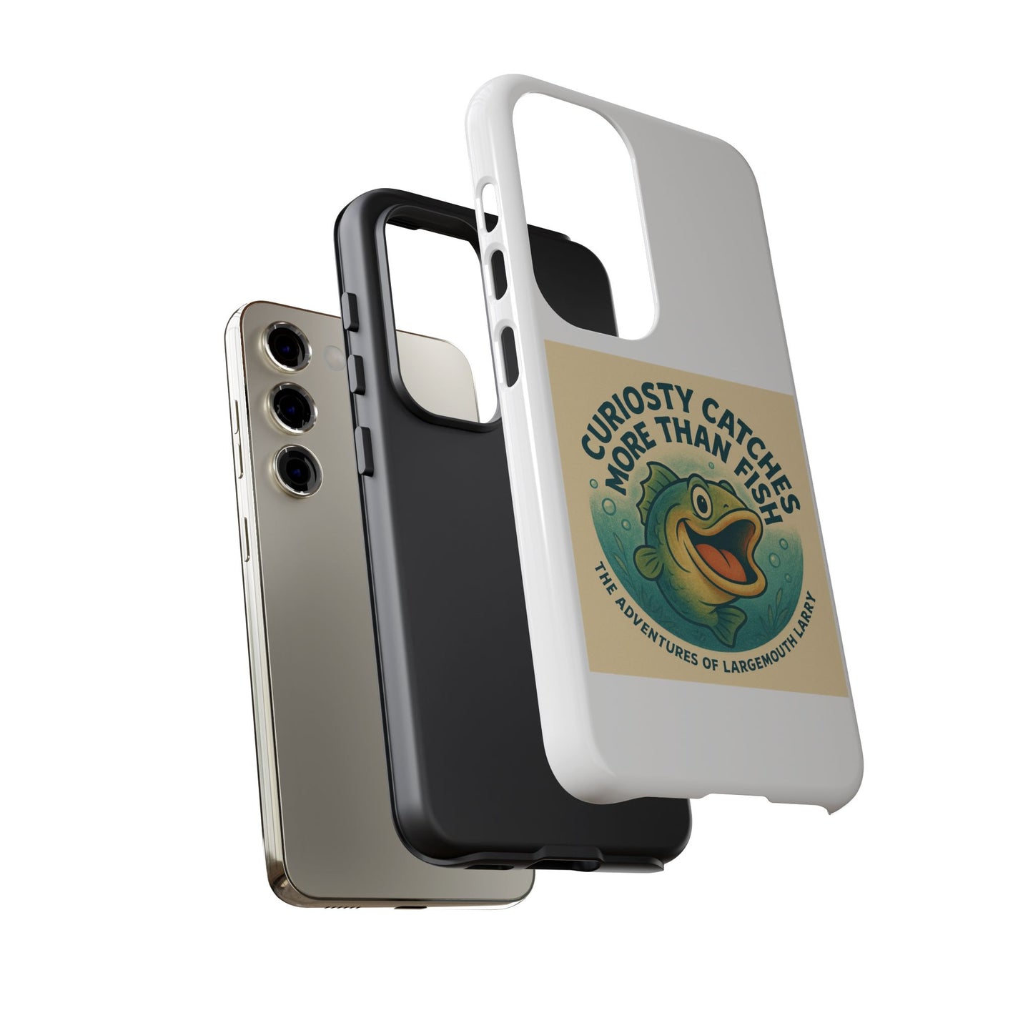 Fishing Phone Case | Curiosity Catches More Than Fish | Gift for Anglers, Outdoor Enthusiasts, Birthday, Father's Day