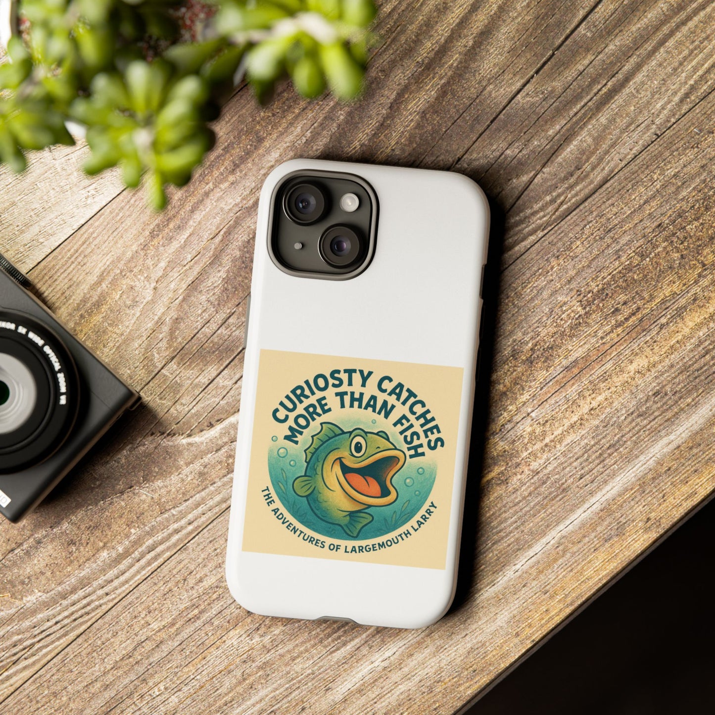 Fishing Phone Case | Curiosity Catches More Than Fish | Gift for Anglers, Outdoor Enthusiasts, Birthday, Father's Day