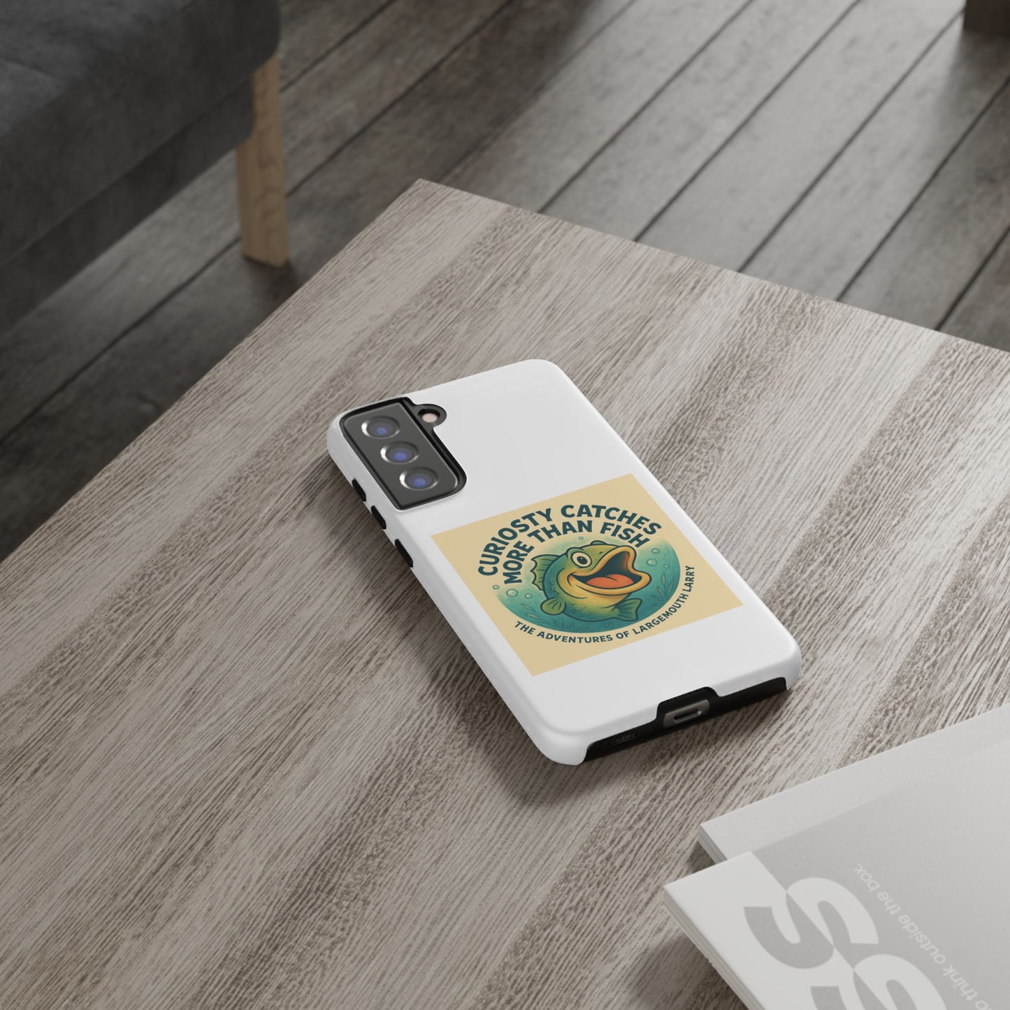 Fishing Phone Case | Curiosity Catches More Than Fish | Gift for Anglers, Outdoor Enthusiasts, Birthday, Father's Day