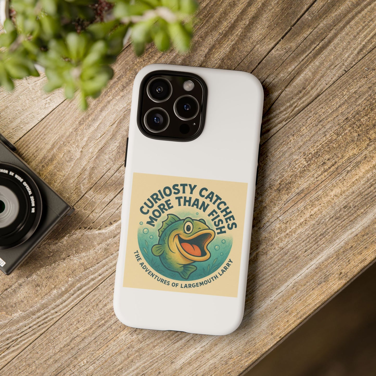 Fishing Phone Case | Curiosity Catches More Than Fish | Gift for Anglers, Outdoor Enthusiasts, Birthday, Father's Day