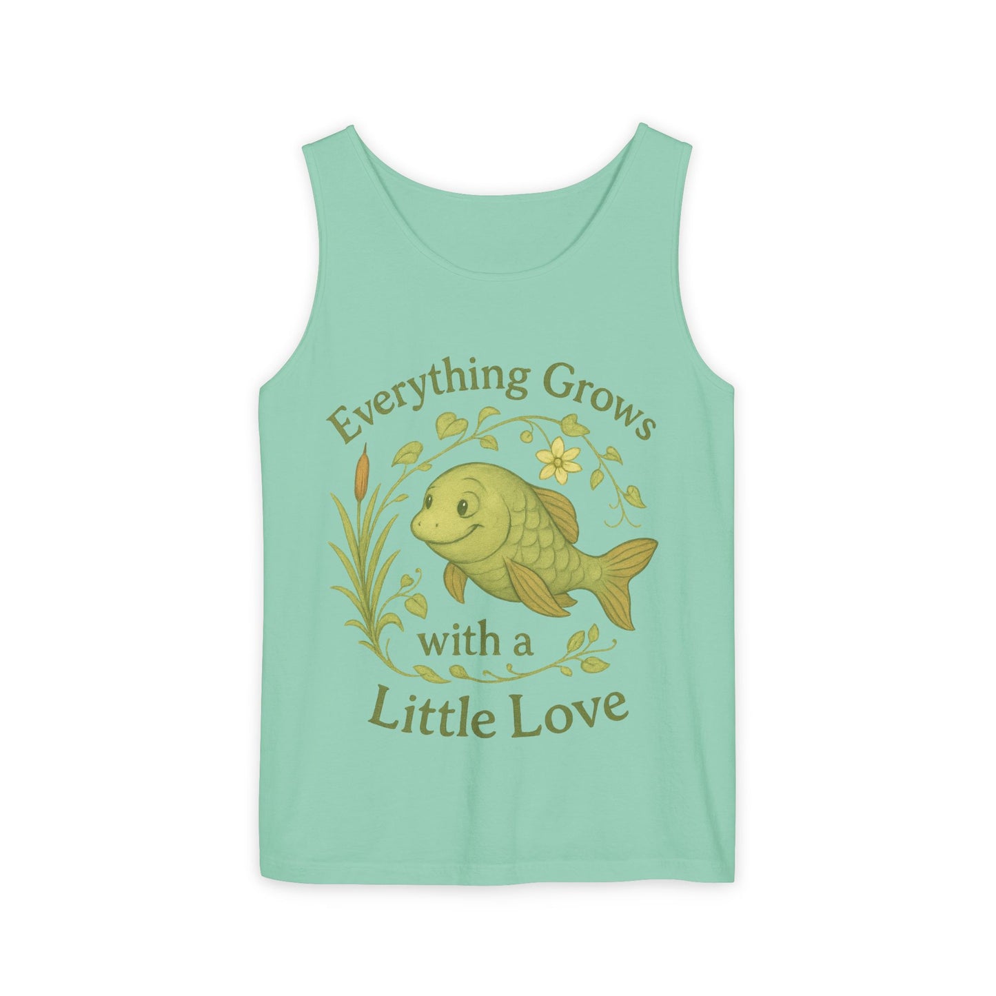 Garden Love Tank Top, Unisex Casual Wear, Gift for Gardeners, Summer Tank, Eco-Friendly Apparel, Nature Inspired Clothing, Mother's Day Gift