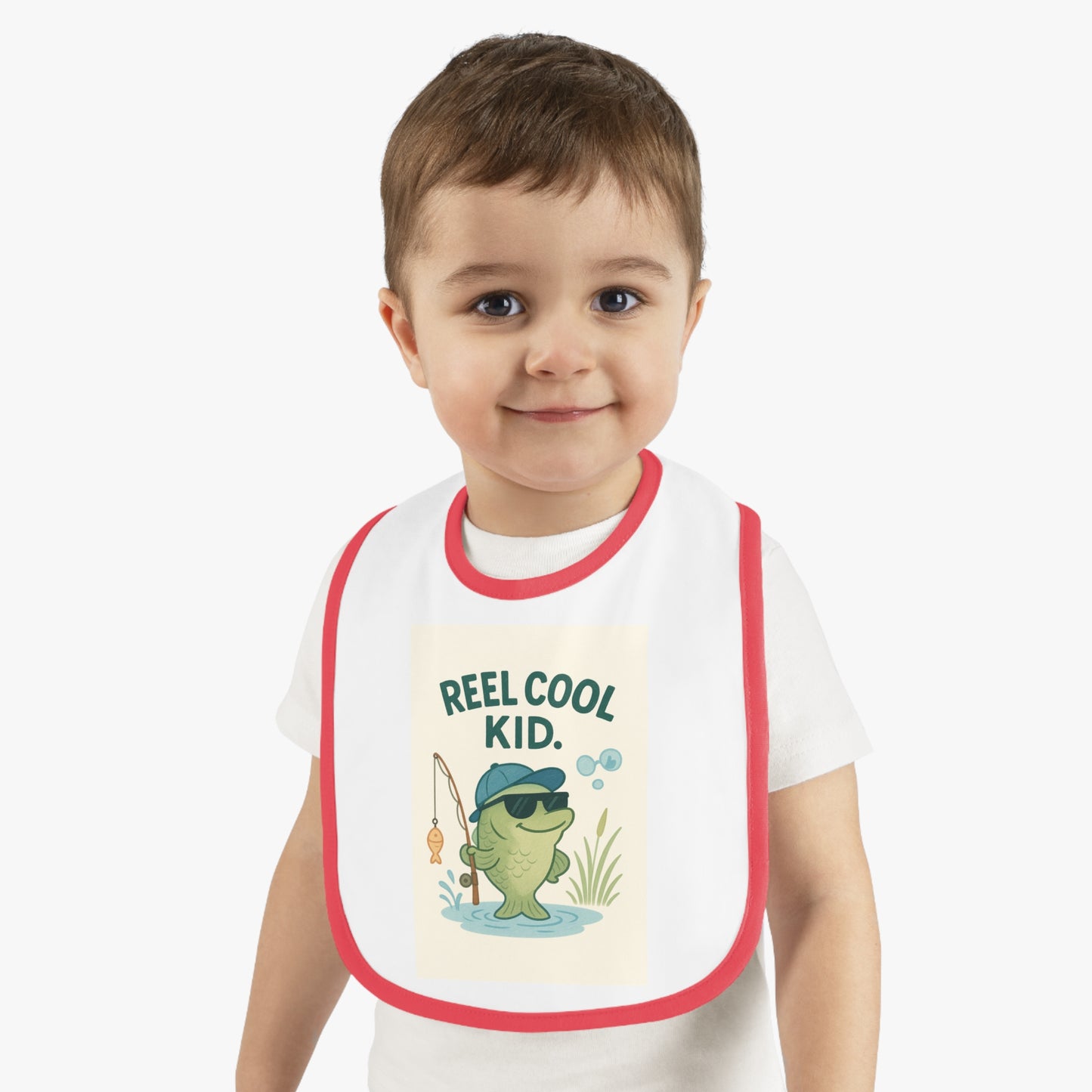 Cool Kid Fishing Bib | Baby Bib for Fishing Lovers, Cute Infant Gift, Baby Shower Present, Catching Fish, Outdoor Adventure Gear