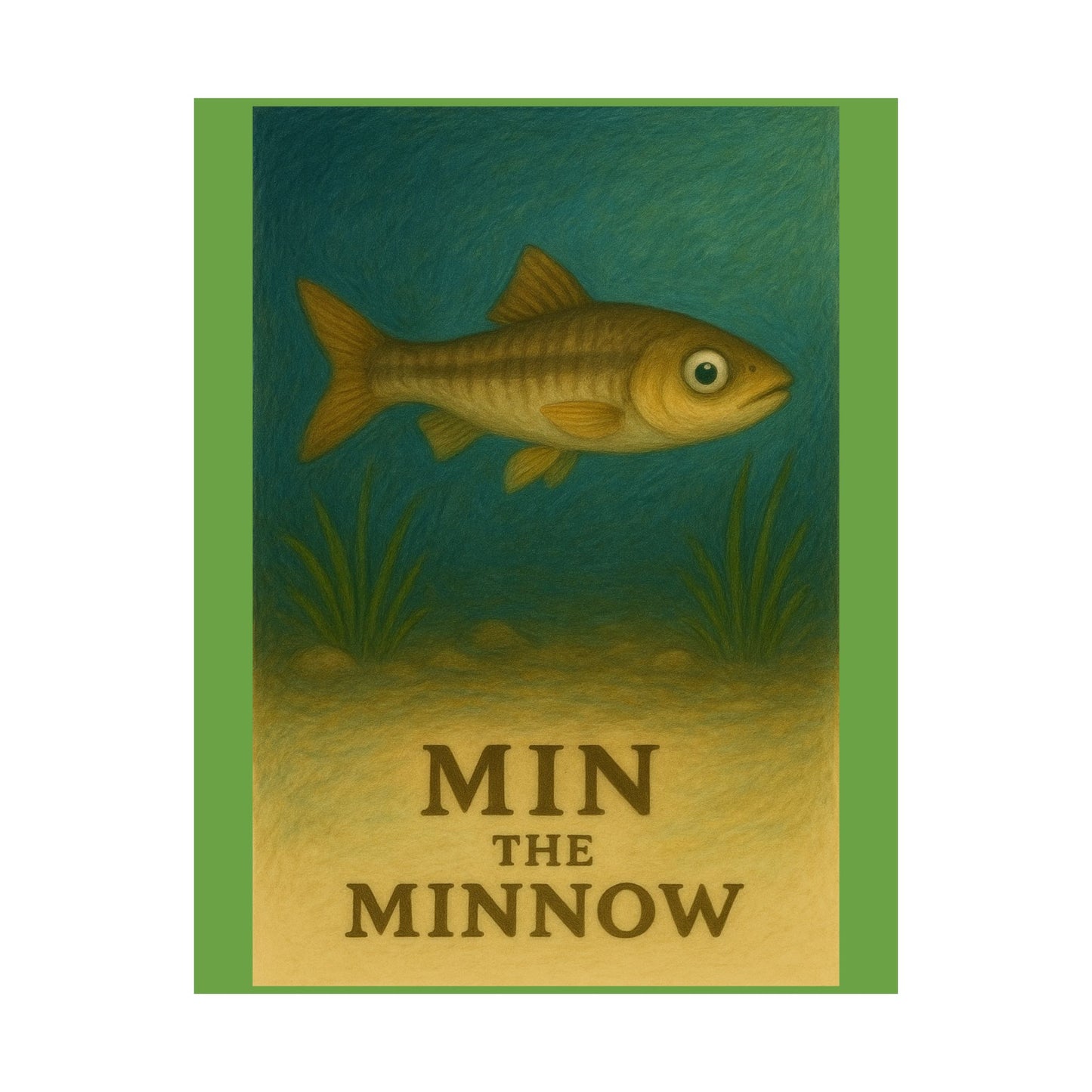 Whimsical Fish Art Poster | Matte Vertical Posters for Kids Room, Nursery Decor, Gift for Fishing Enthusiasts, Aquatic-Themed Wall Art