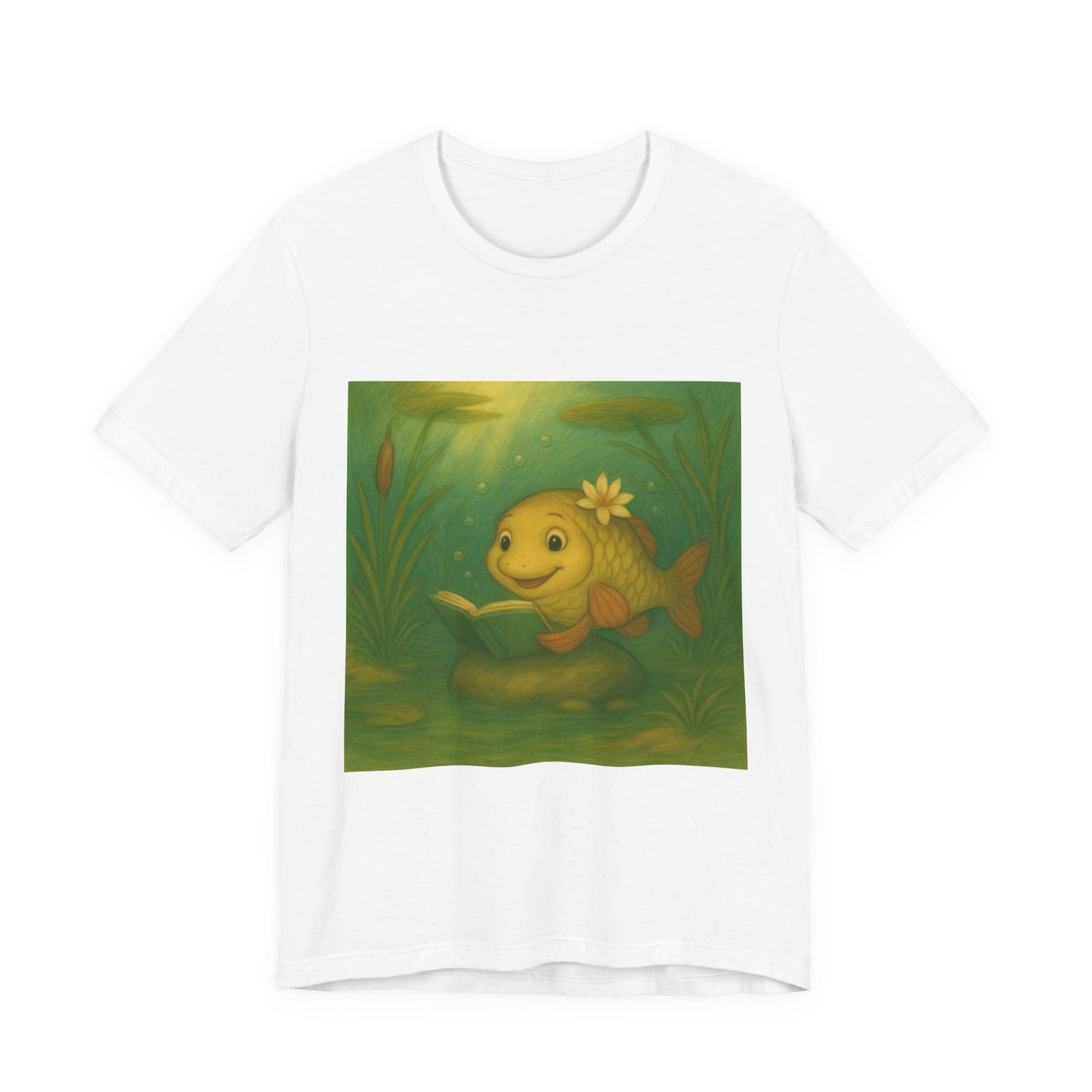 Whimsical Fish Graphic Tee, Cute T-Shirt for Nature Lovers, Gift for Kids, Beachwear, Summer Outfit
