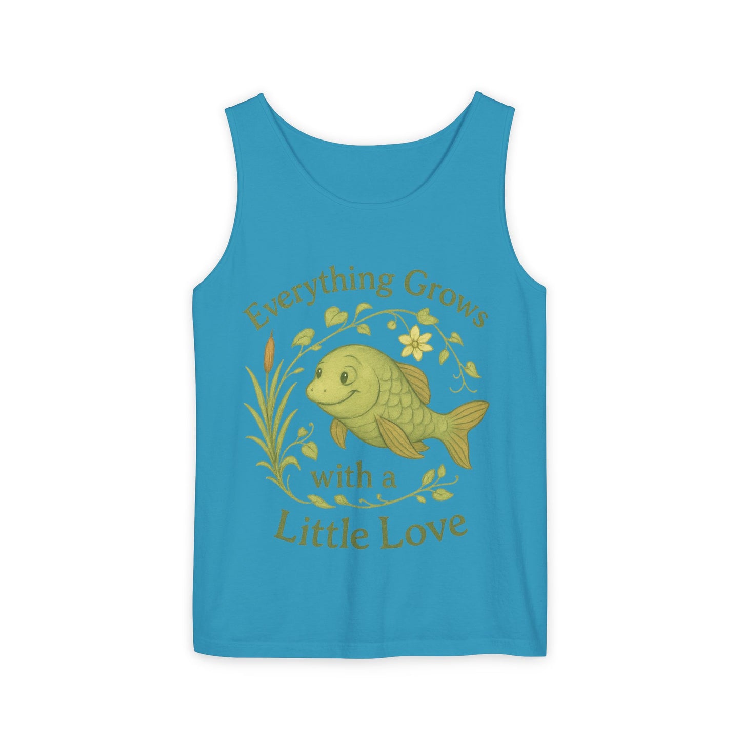 Garden Love Tank Top, Unisex Casual Wear, Gift for Gardeners, Summer Tank, Eco-Friendly Apparel, Nature Inspired Clothing, Mother's Day Gift