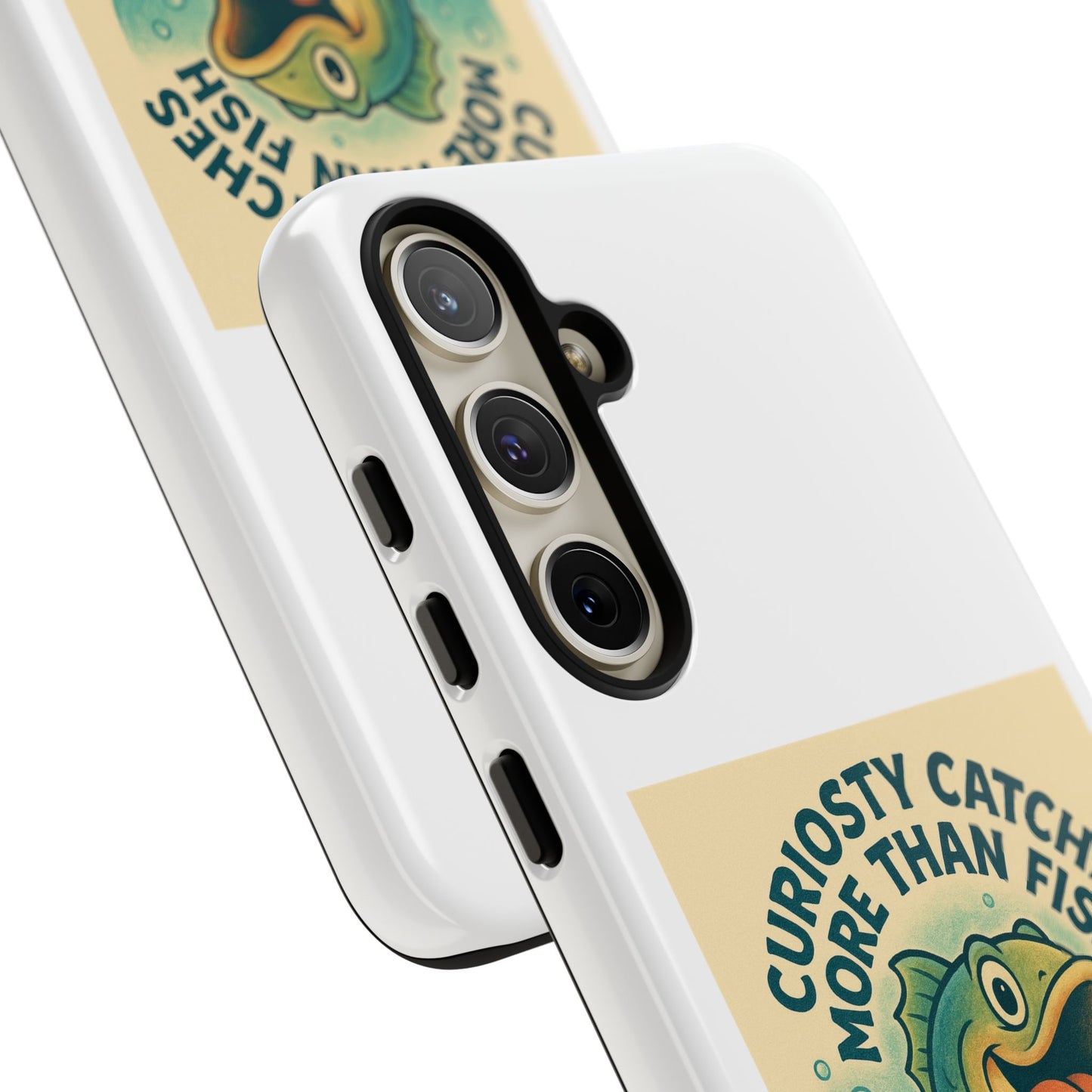 Fishing Phone Case | Curiosity Catches More Than Fish | Gift for Anglers, Outdoor Enthusiasts, Birthday, Father's Day