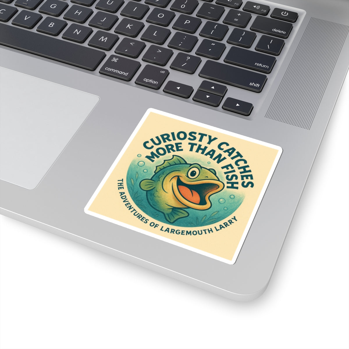 Curiosity Catches More Than Fish Stickers | Fun Fishing Decor, Laptop Decals, Kids' Room Art, Gift for Anglers, Outdoor Enthusiasts
