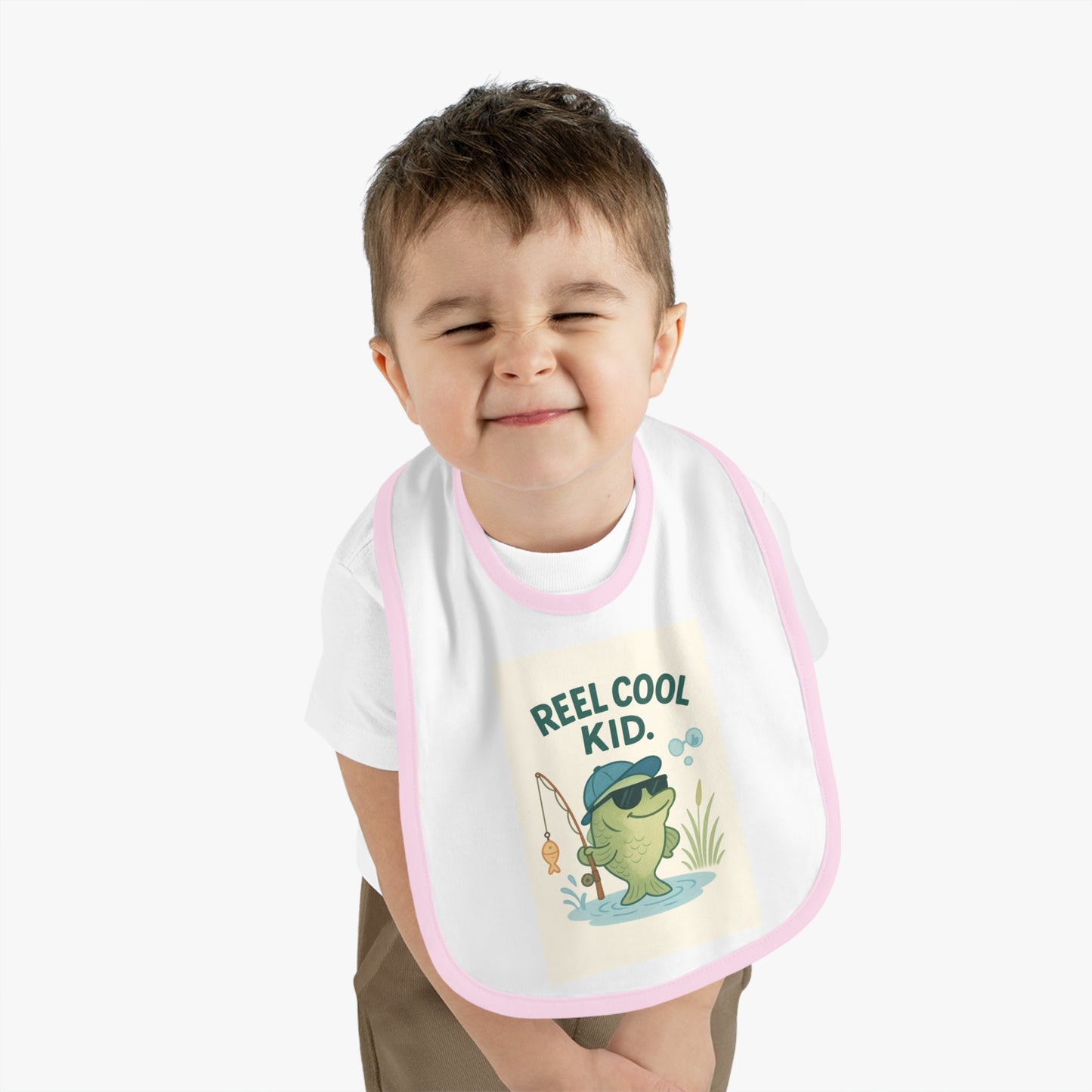Cool Kid Fishing Bib | Baby Bib for Fishing Lovers, Cute Infant Gift, Baby Shower Present, Catching Fish, Outdoor Adventure Gear