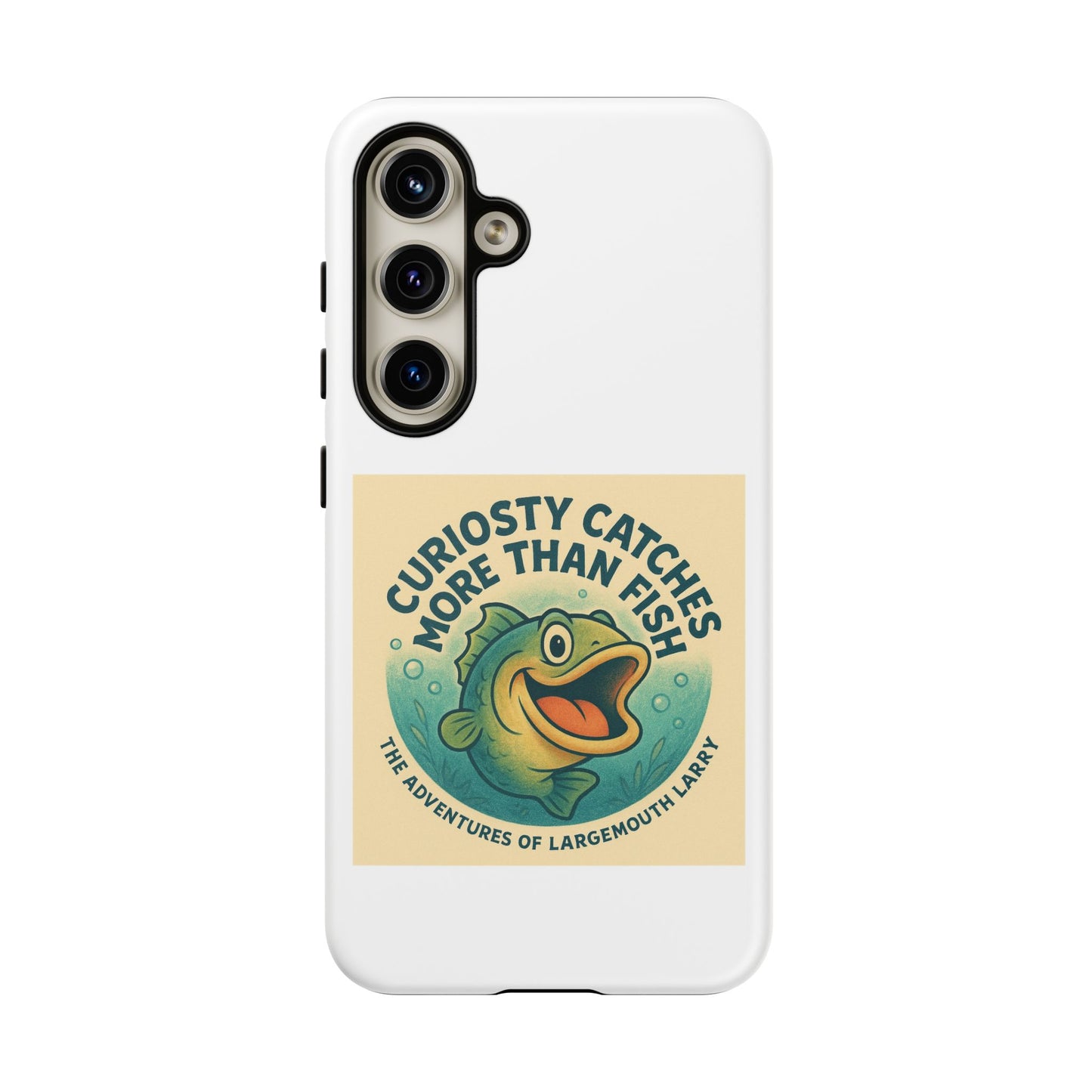 Fishing Phone Case | Curiosity Catches More Than Fish | Gift for Anglers, Outdoor Enthusiasts, Birthday, Father's Day