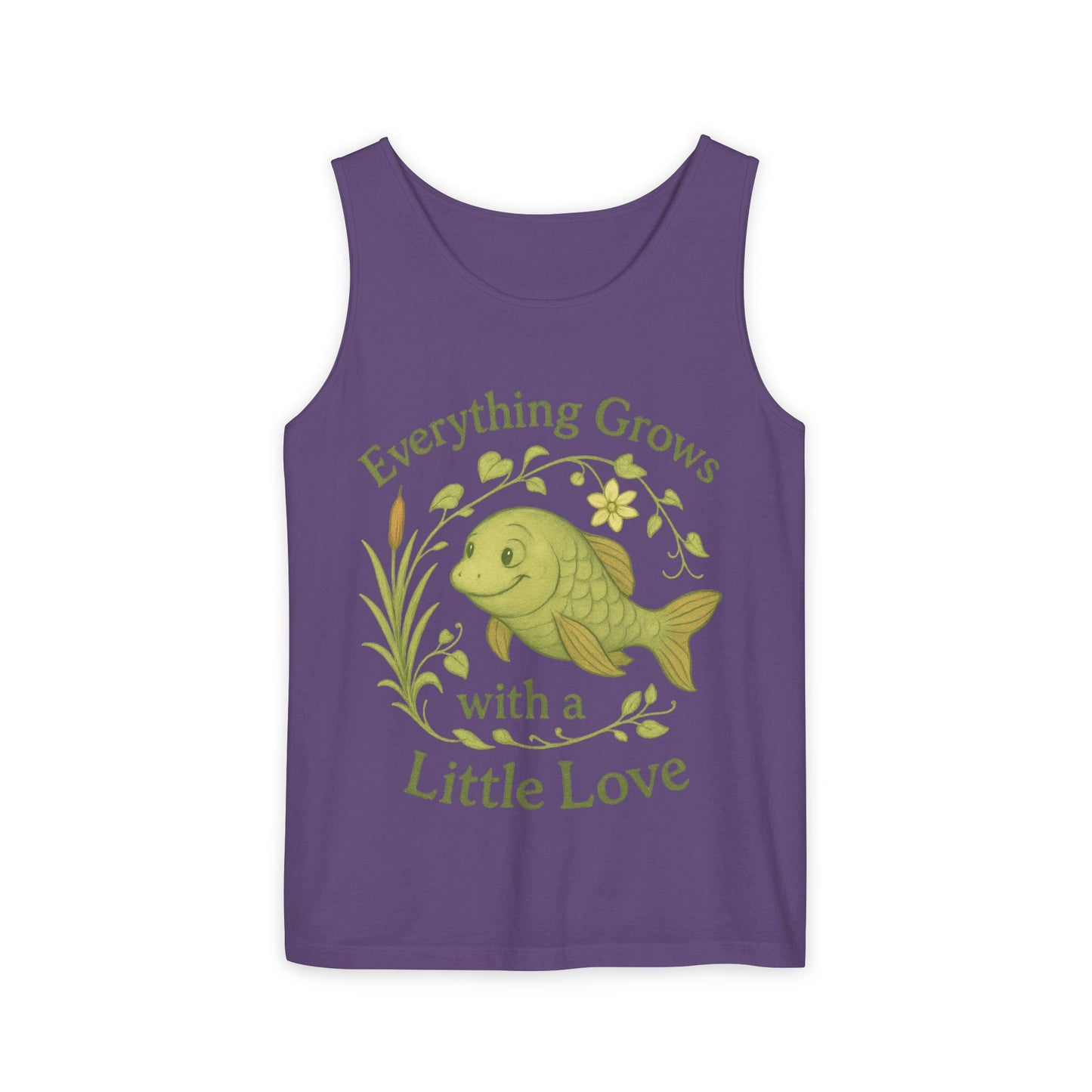 Garden Love Tank Top, Unisex Casual Wear, Gift for Gardeners, Summer Tank, Eco-Friendly Apparel, Nature Inspired Clothing, Mother's Day Gift