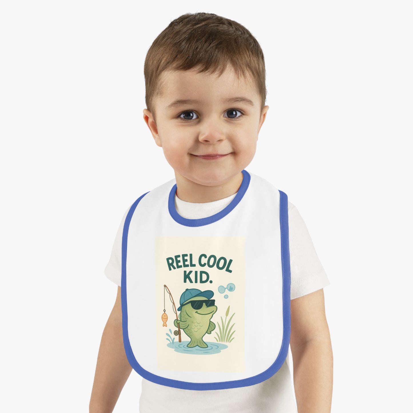 Cool Kid Fishing Bib | Baby Bib for Fishing Lovers, Cute Infant Gift, Baby Shower Present, Catching Fish, Outdoor Adventure Gear
