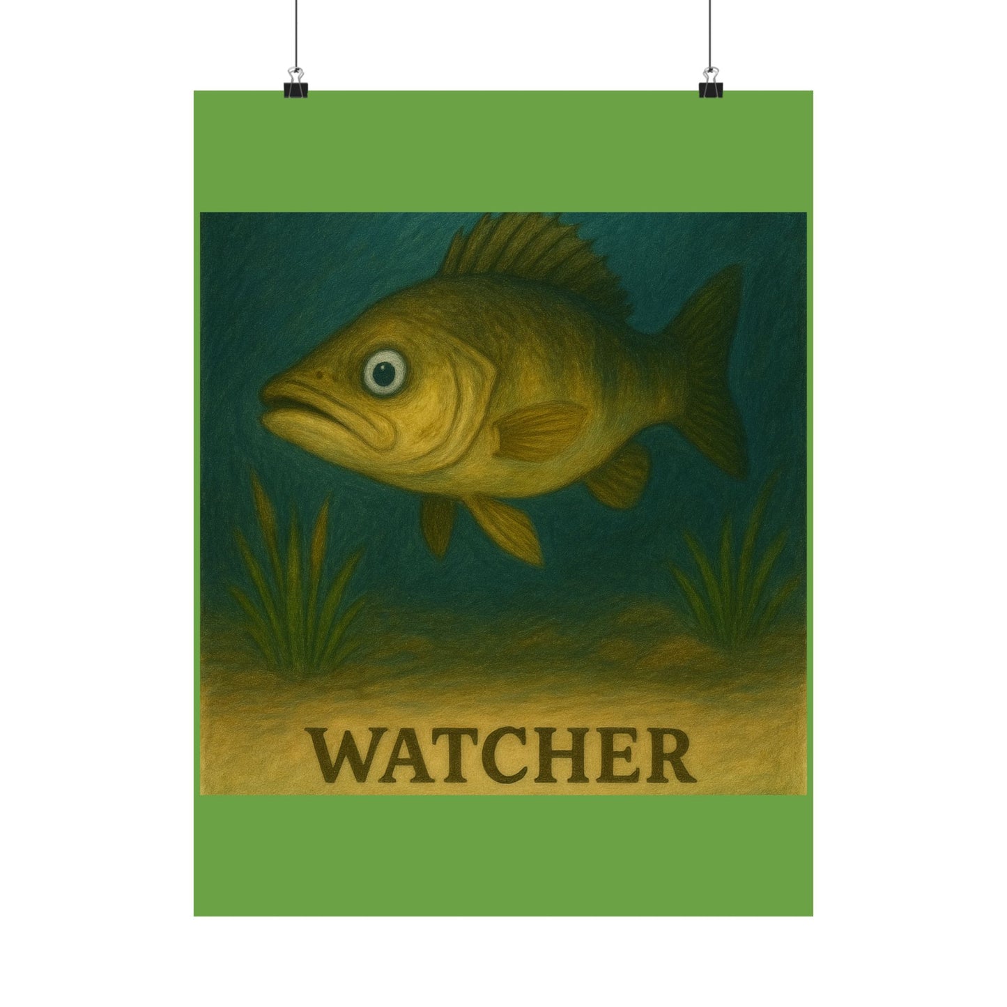 Artistic Fish Poster, Nature Wall Art, Fishing Decor, Home Office Decoration, Perfect Gift for Anglers, Watcher Design