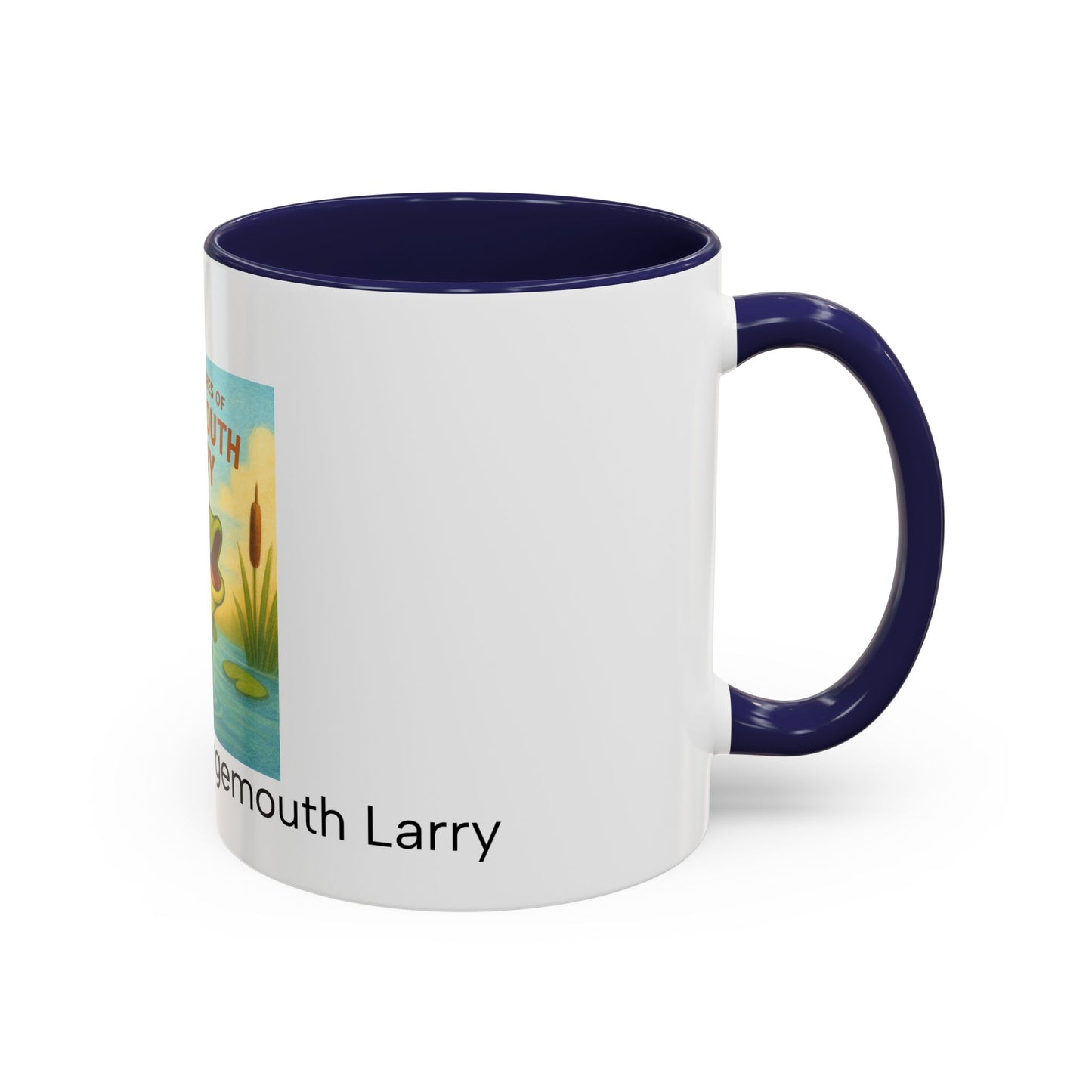 Largemouth Larry Coffee Mug | Fun Cartoon Mug for Kids & Adults, Great Gift for Fishing Lovers, Birthday, Fishing Trip