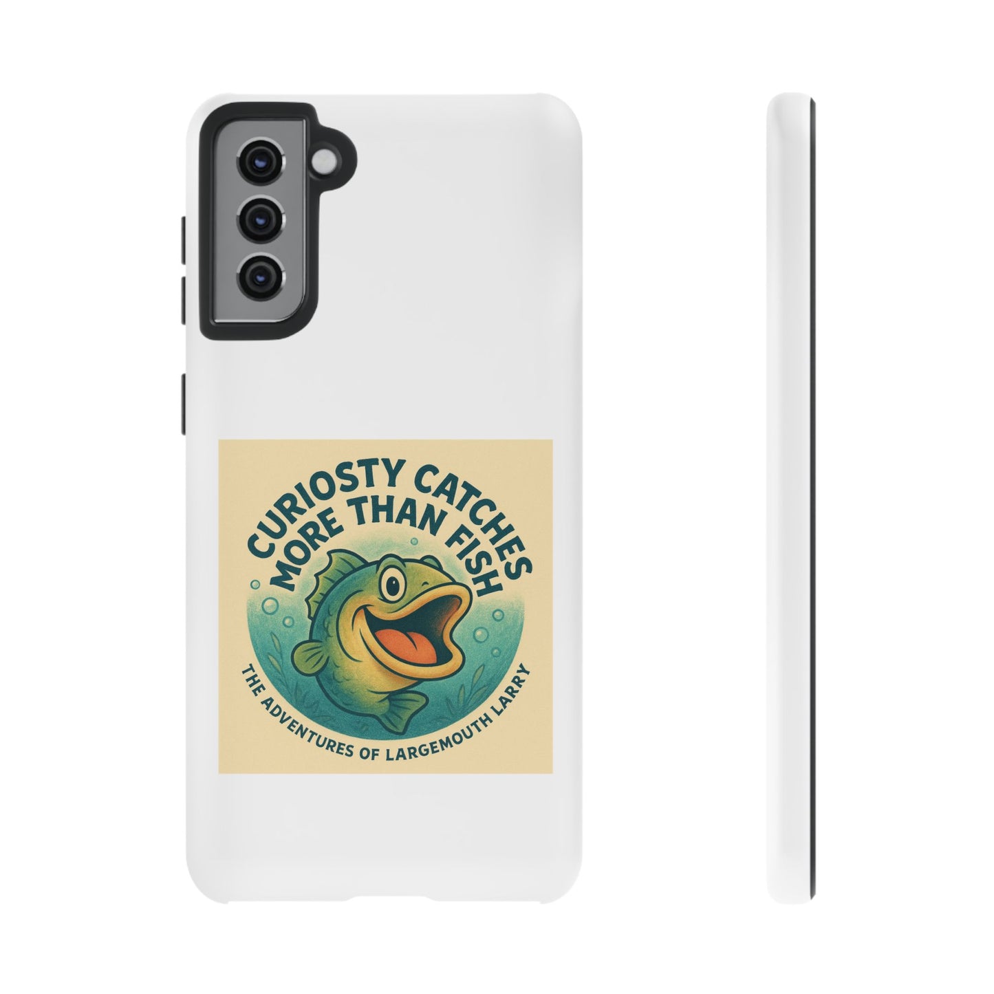 Fishing Phone Case | Curiosity Catches More Than Fish | Gift for Anglers, Outdoor Enthusiasts, Birthday, Father's Day