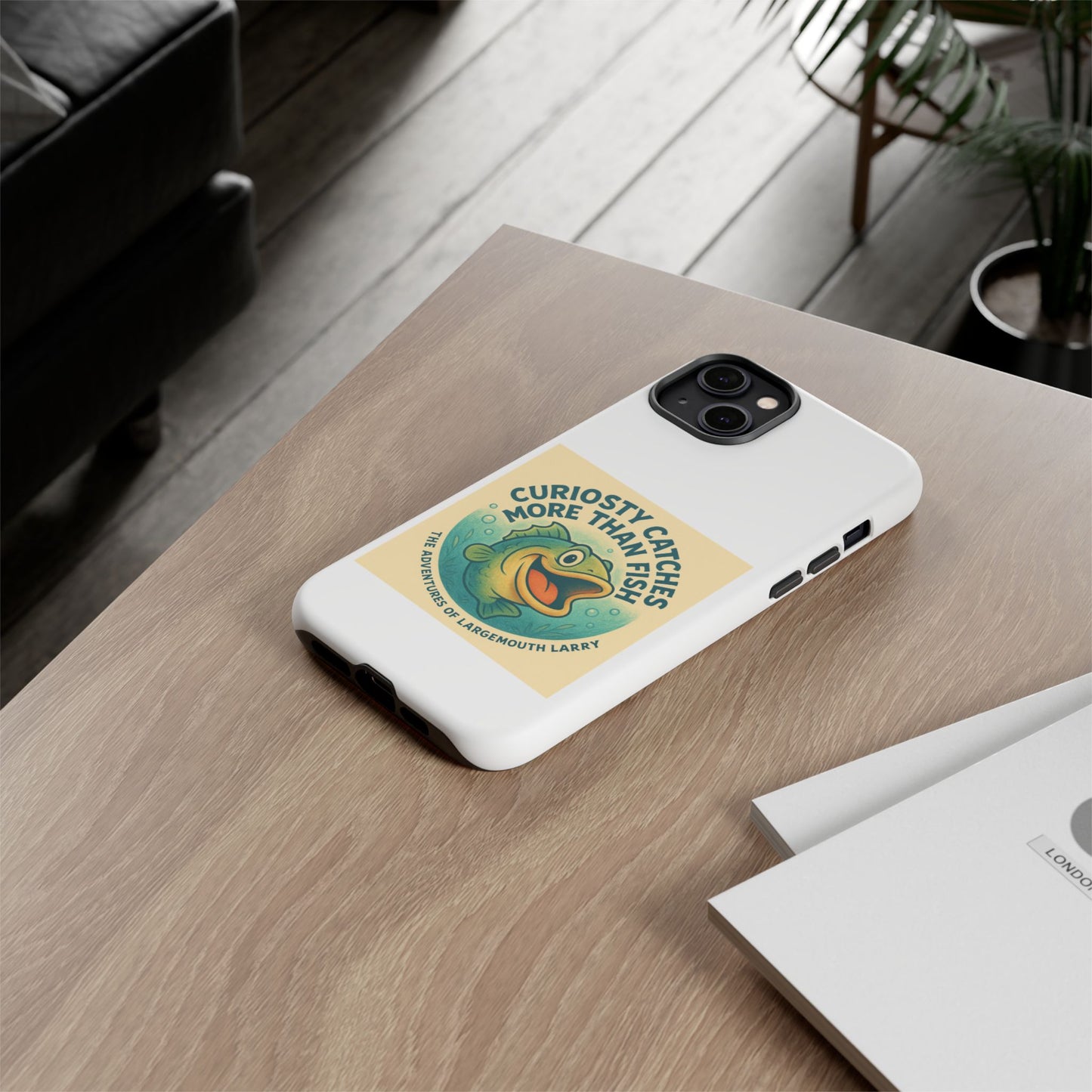 Fishing Phone Case | Curiosity Catches More Than Fish | Gift for Anglers, Outdoor Enthusiasts, Birthday, Father's Day