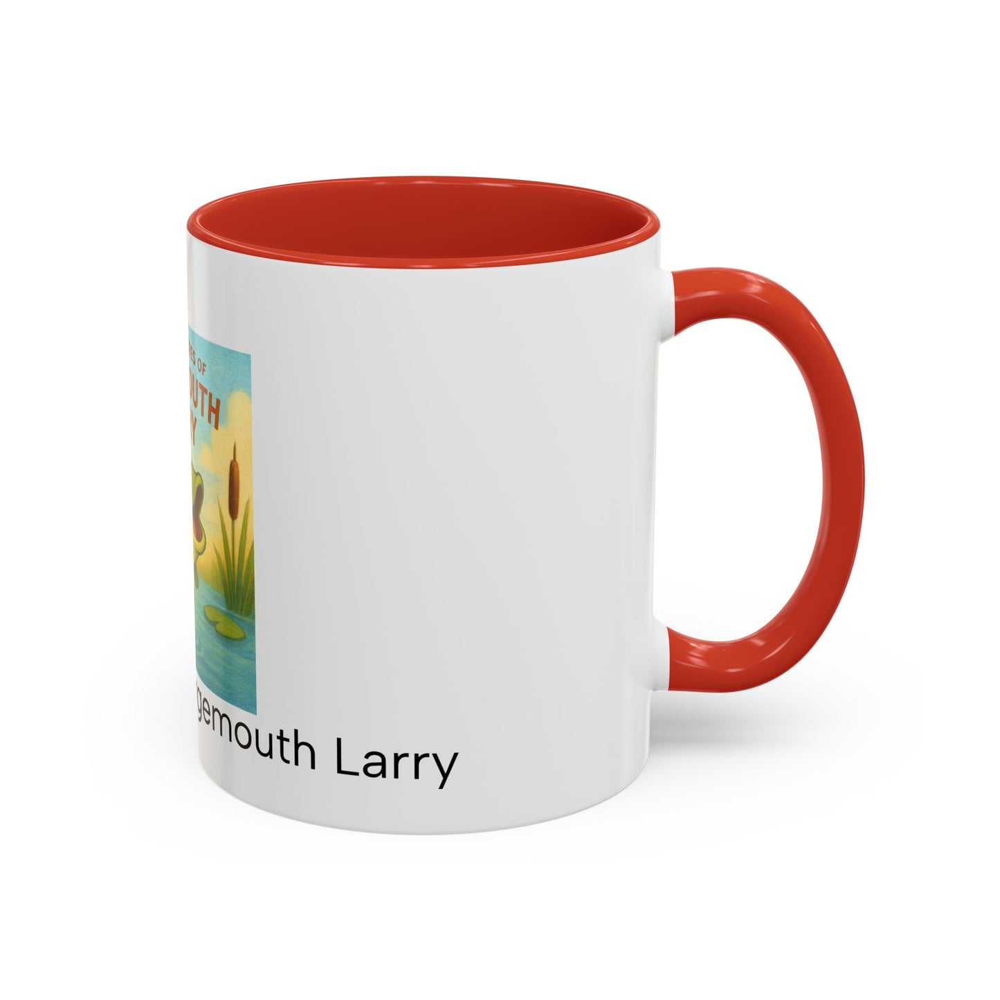 Largemouth Larry Coffee Mug | Fun Cartoon Mug for Kids & Adults, Great Gift for Fishing Lovers, Birthday, Fishing Trip