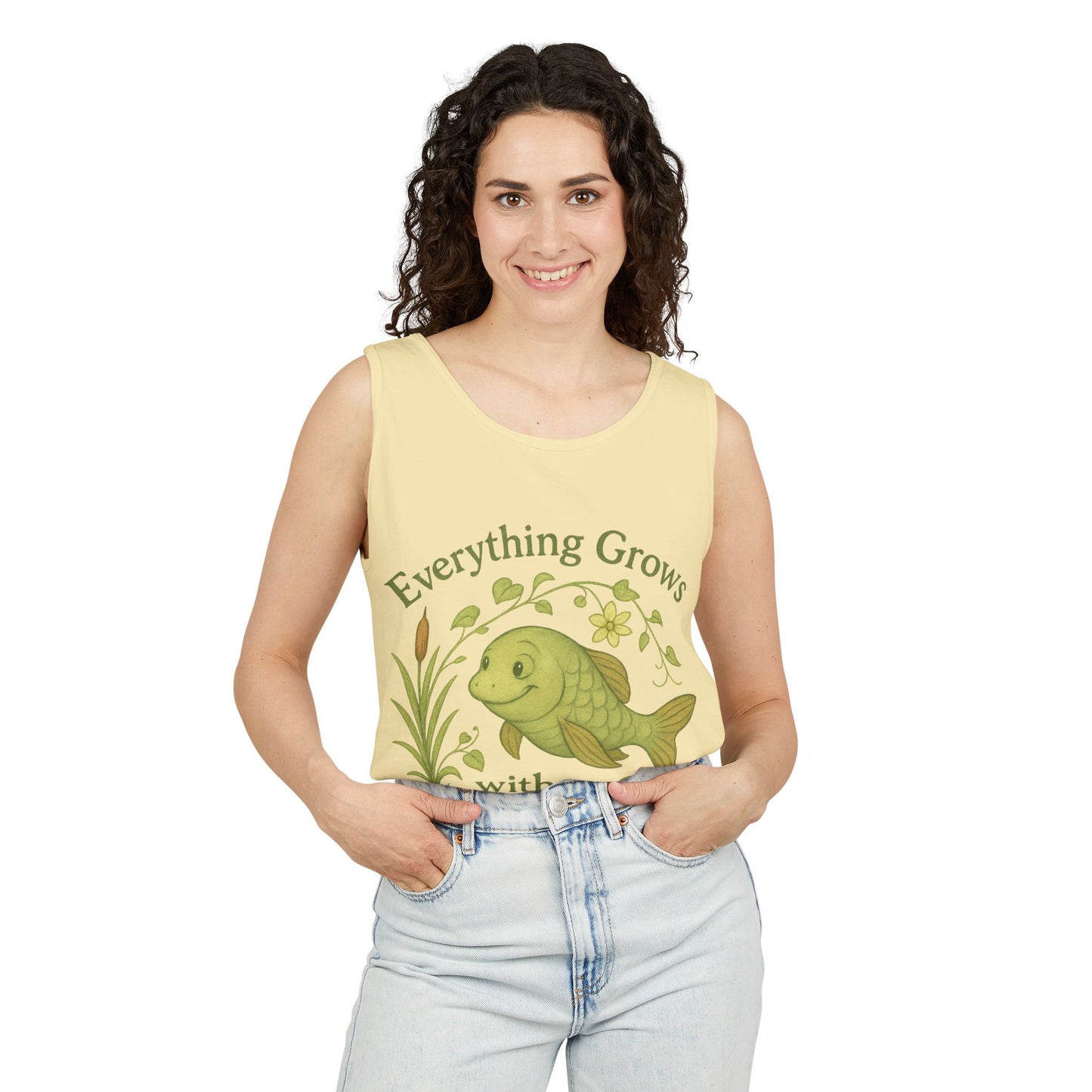 Garden Love Tank Top, Unisex Casual Wear, Gift for Gardeners, Summer Tank, Eco-Friendly Apparel, Nature Inspired Clothing, Mother's Day Gift
