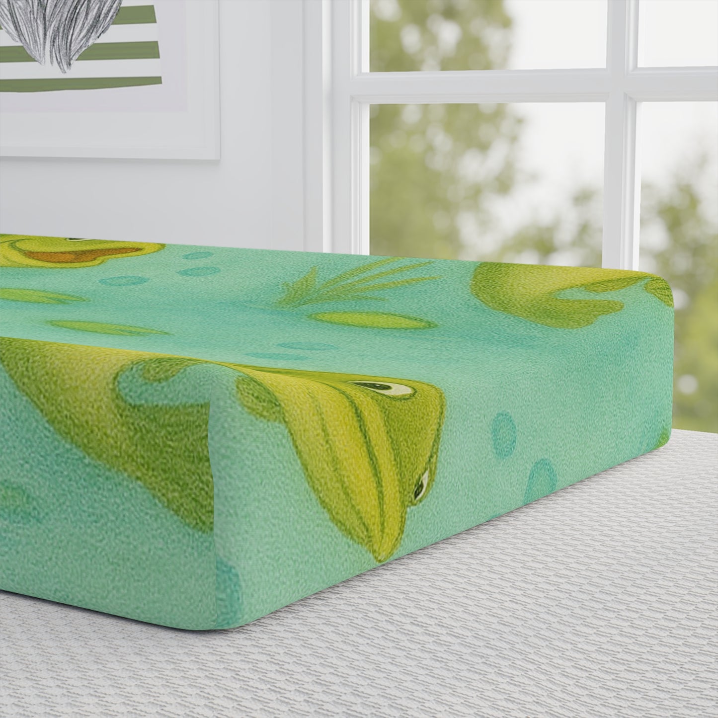 Whimsical Fish Baby Changing Pad Cover, Nursery Decor, Baby Shower Gift, Aquatic Theme, Infant Comfort
