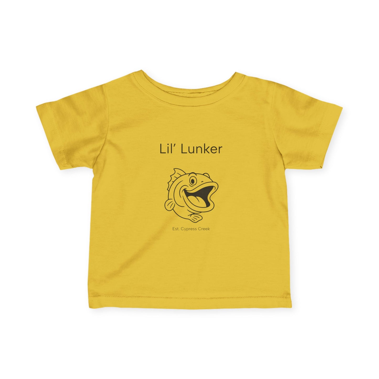 Lil' Lunker Infant Tee - Adorable Baby Shirt, Fishing Theme, Curiosity Starts Small, Cute Toddler Gift, Baby Shower Gift