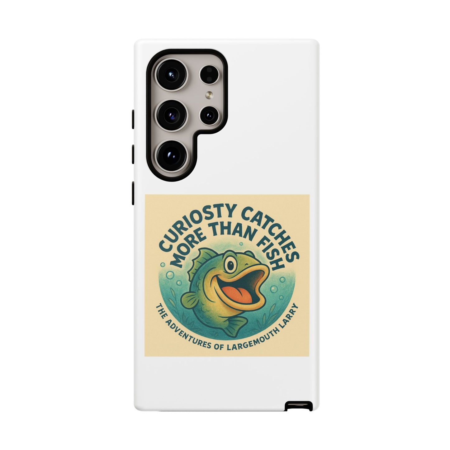 Fishing Phone Case | Curiosity Catches More Than Fish | Gift for Anglers, Outdoor Enthusiasts, Birthday, Father's Day