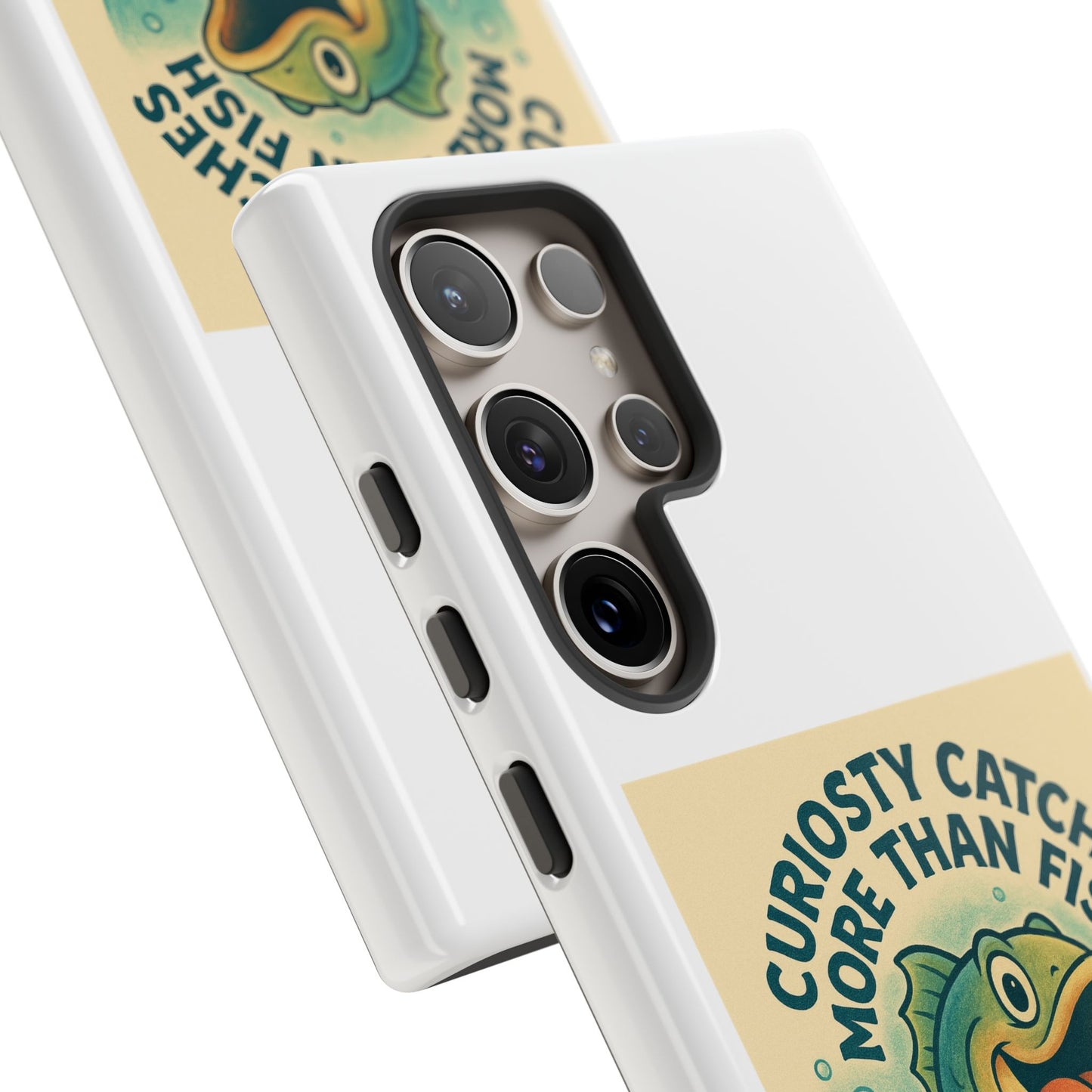Fishing Phone Case | Curiosity Catches More Than Fish | Gift for Anglers, Outdoor Enthusiasts, Birthday, Father's Day