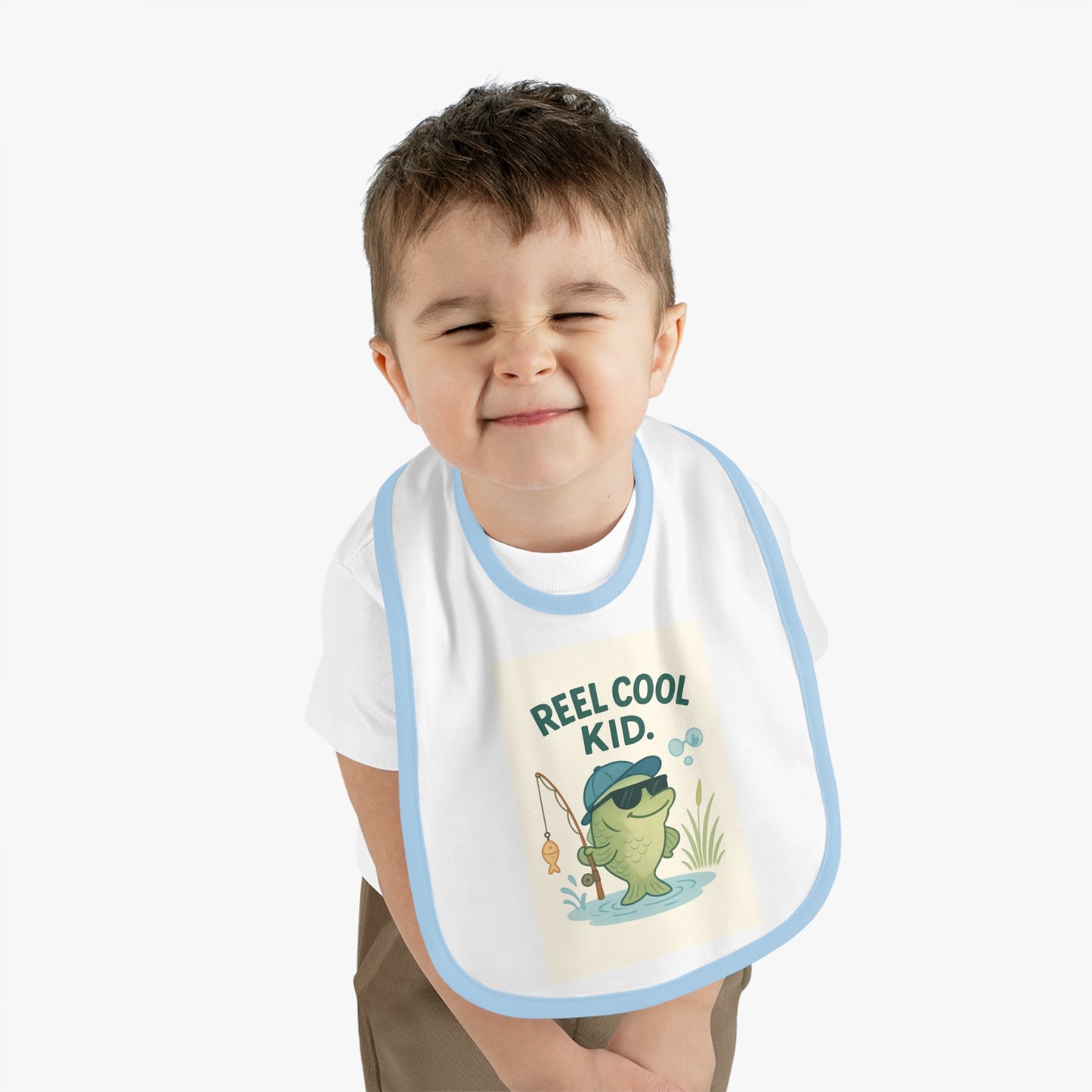 Cool Kid Fishing Bib | Baby Bib for Fishing Lovers, Cute Infant Gift, Baby Shower Present, Catching Fish, Outdoor Adventure Gear