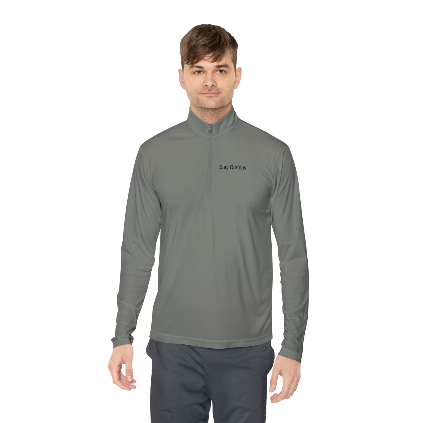 Adventure-Ready Unisex Quarter-Zip Pullover - Stay Careful, Fishing Apparel, Outdoor Gear, Gift for Fishermen, Stylish Layering