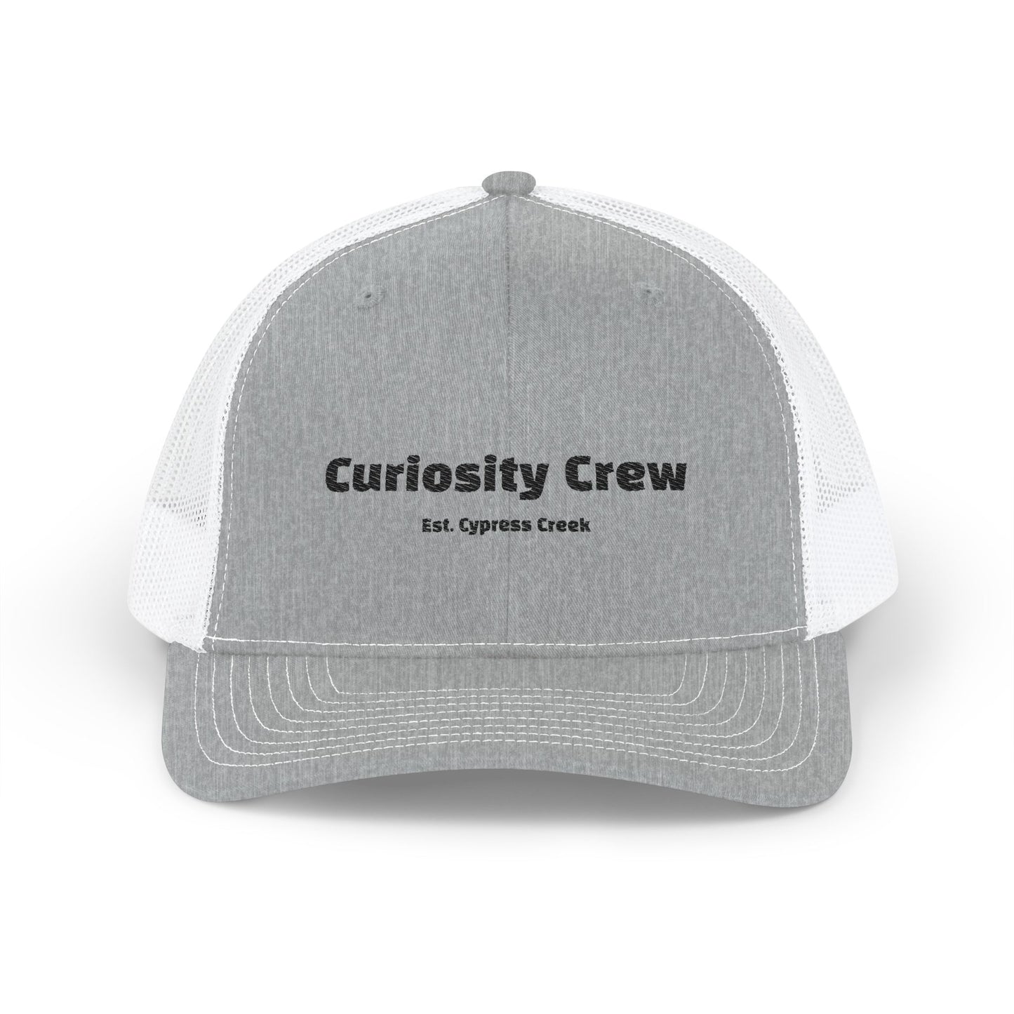 Curiosity Crew Snapback Trucker Cap, Casual Hat for Outdoor Adventures, Gift for Friends, Custom Embroidered Cap, Trendy Headwear