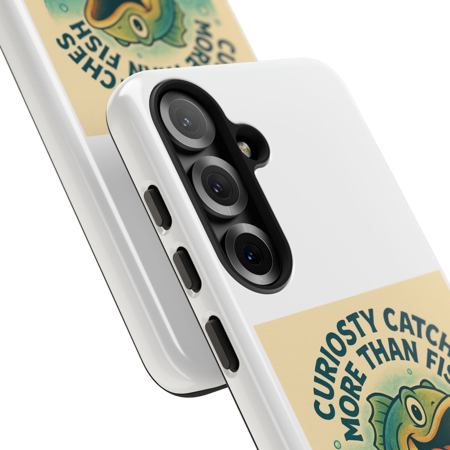 Fishing Phone Case | Curiosity Catches More Than Fish | Gift for Anglers, Outdoor Enthusiasts, Birthday, Father's Day