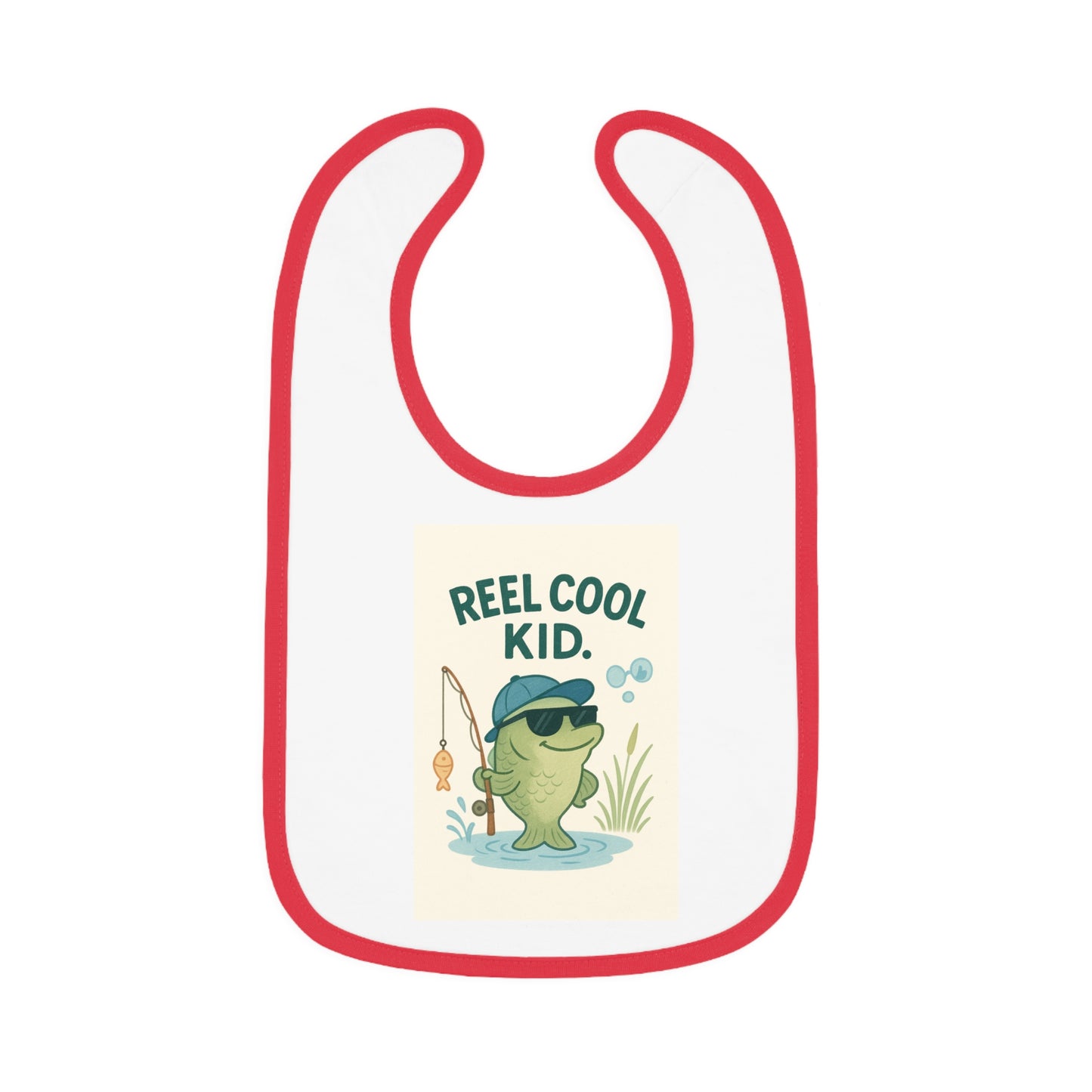 Cool Kid Fishing Bib | Baby Bib for Fishing Lovers, Cute Infant Gift, Baby Shower Present, Catching Fish, Outdoor Adventure Gear