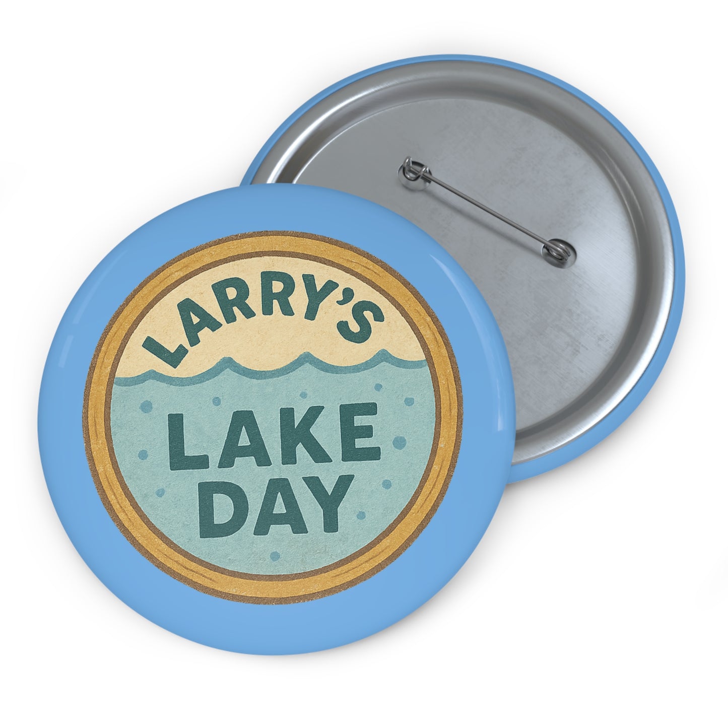 Personalized Lake Day Pin Buttons, Custom Badge, Fun Party Favor, Unique Gift, Summer Outdoor Accessory