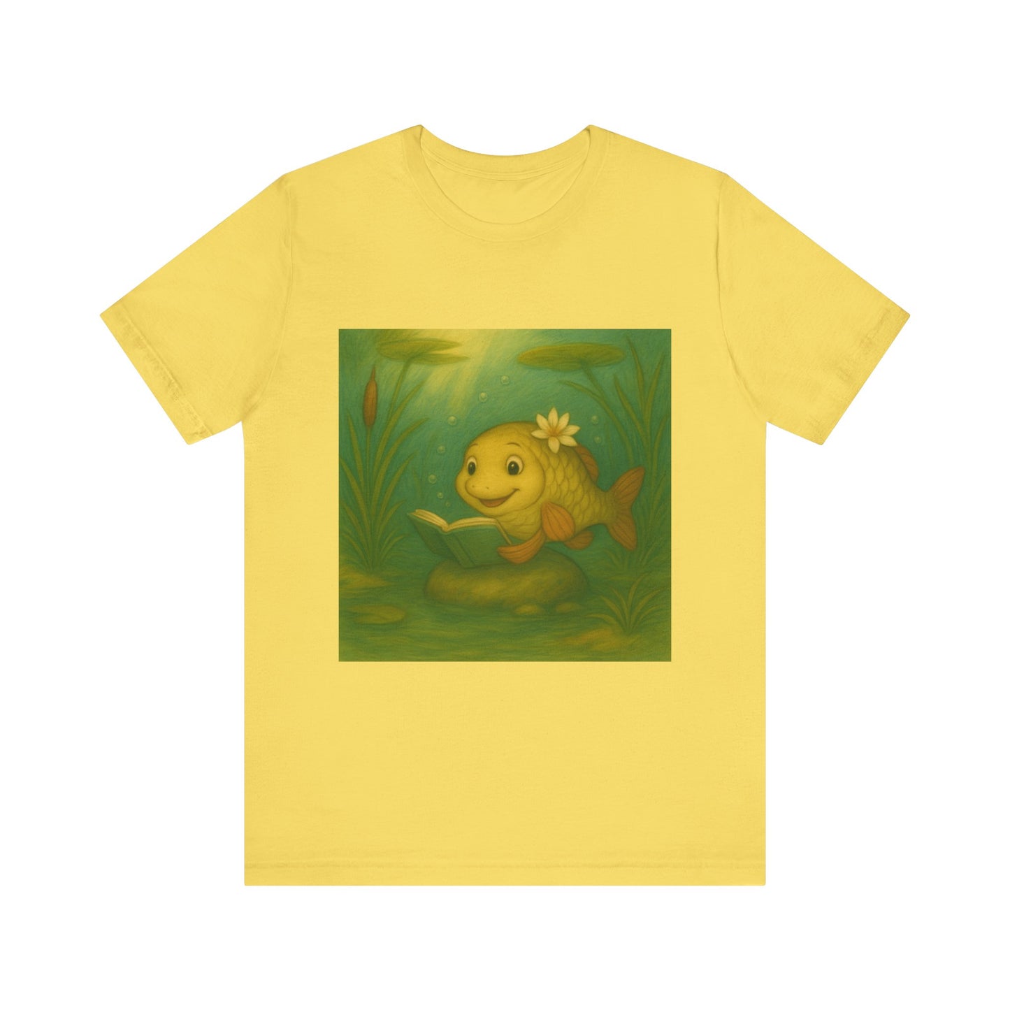 Whimsical Fish Graphic Tee, Cute T-Shirt for Nature Lovers, Gift for Kids, Beachwear, Summer Outfit