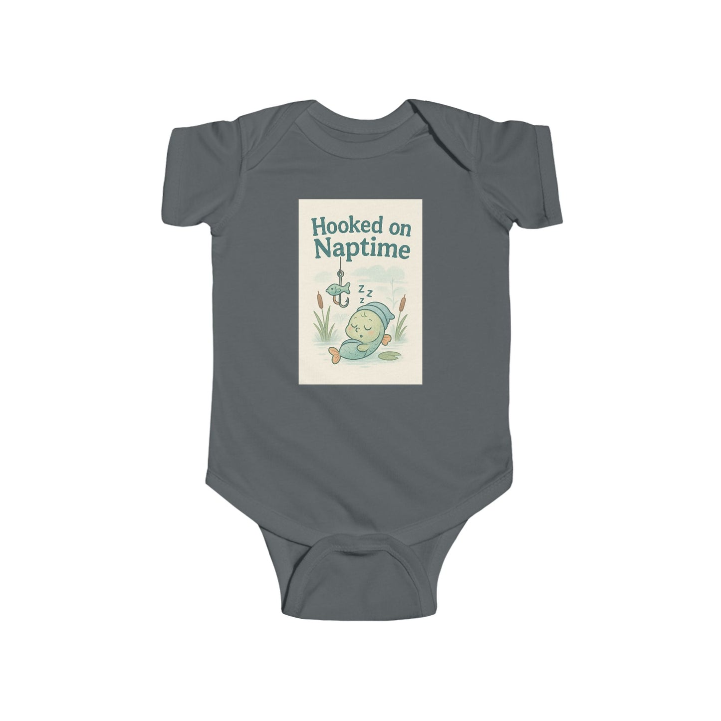Adorable Infant Bodysuit - Hooked on Naptime, Baby Clothes, Newborn Gift, Toddler Outfit, Cute Baby Onesie