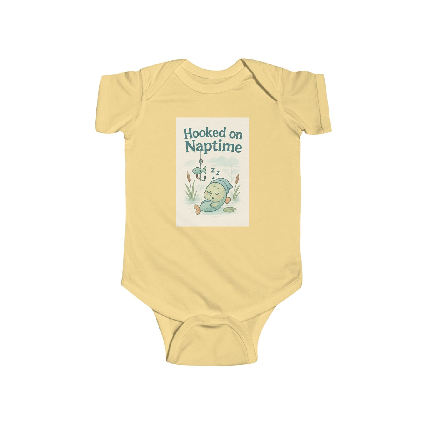 Adorable Infant Bodysuit - Hooked on Naptime, Baby Clothes, Newborn Gift, Toddler Outfit, Cute Baby Onesie