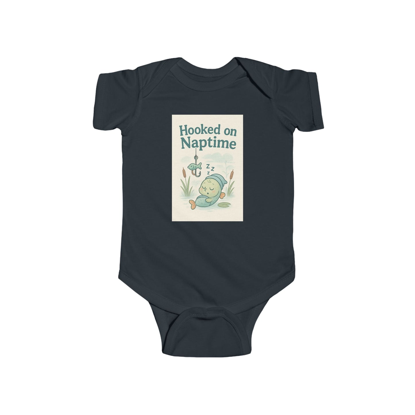 Adorable Infant Bodysuit - Hooked on Naptime, Baby Clothes, Newborn Gift, Toddler Outfit, Cute Baby Onesie