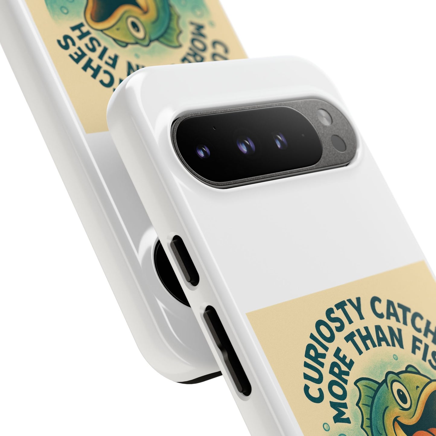 Fishing Phone Case | Curiosity Catches More Than Fish | Gift for Anglers, Outdoor Enthusiasts, Birthday, Father's Day