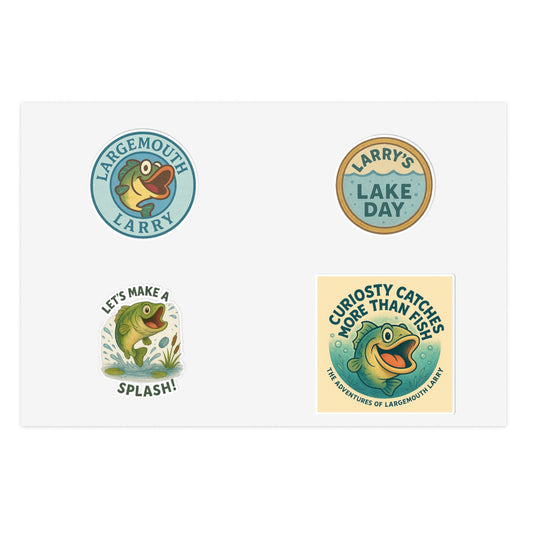 Lake Day Sticker Sheets, Fishing Stickers, Nature Decor, Outdoor Adventure, Cute Frog Art, Aquatic Themed Decor