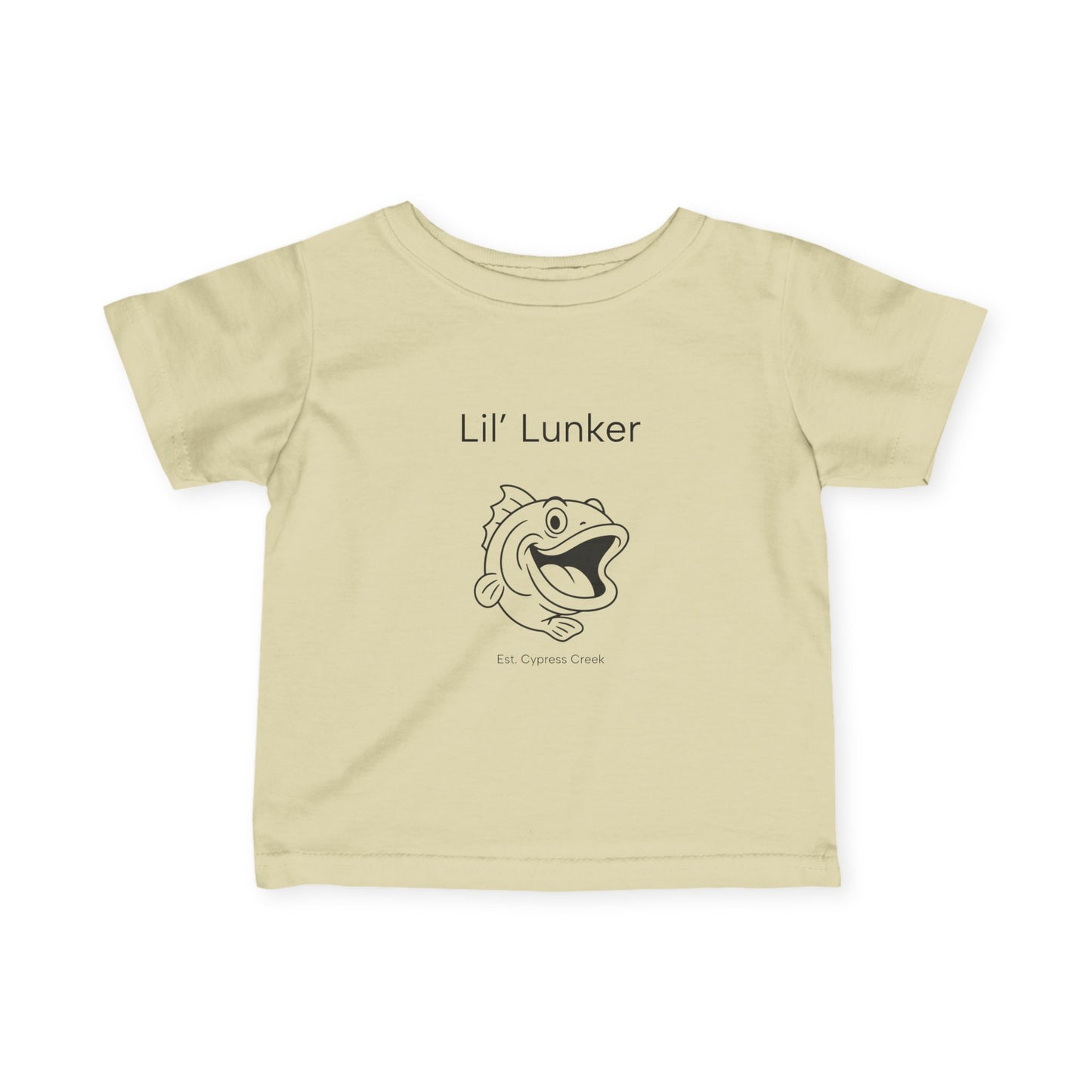 Lil' Lunker Infant Tee - Adorable Baby Shirt, Fishing Theme, Curiosity Starts Small, Cute Toddler Gift, Baby Shower Gift