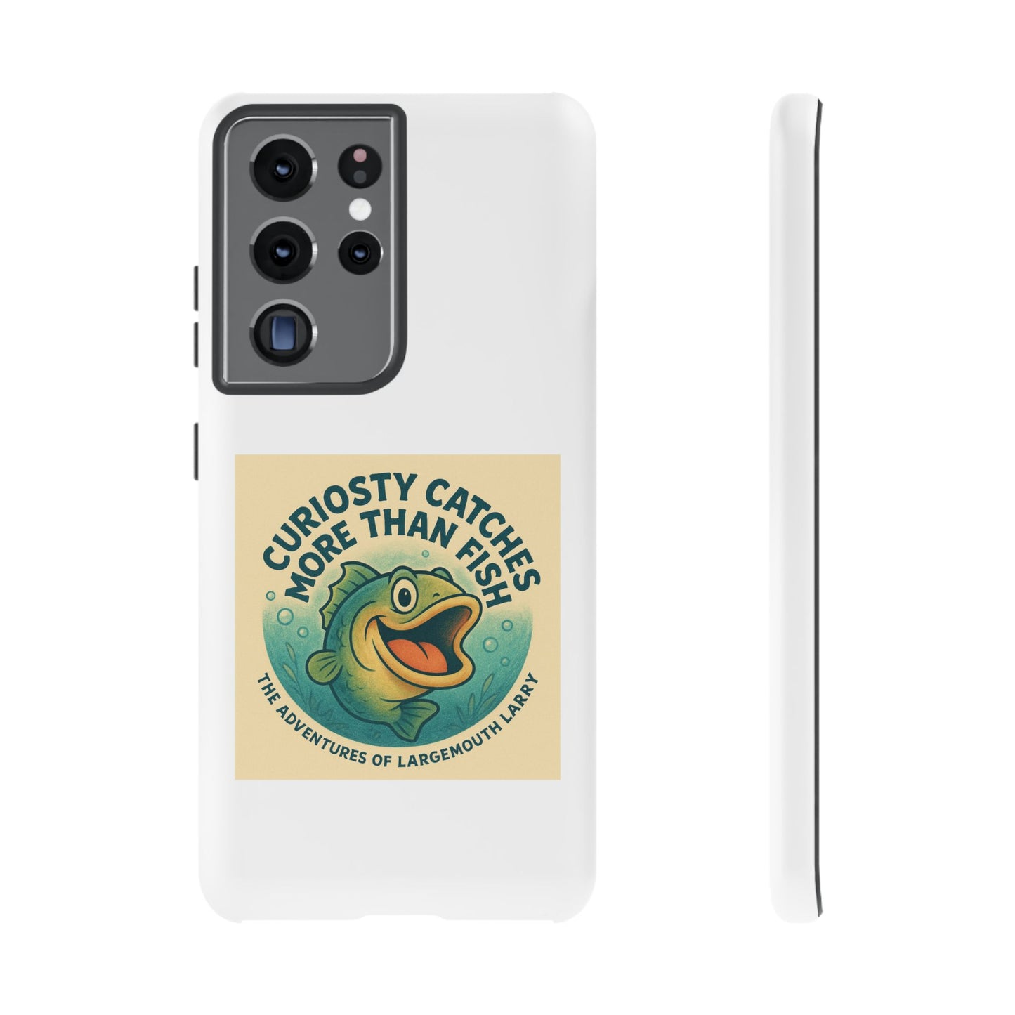 Fishing Phone Case | Curiosity Catches More Than Fish | Gift for Anglers, Outdoor Enthusiasts, Birthday, Father's Day