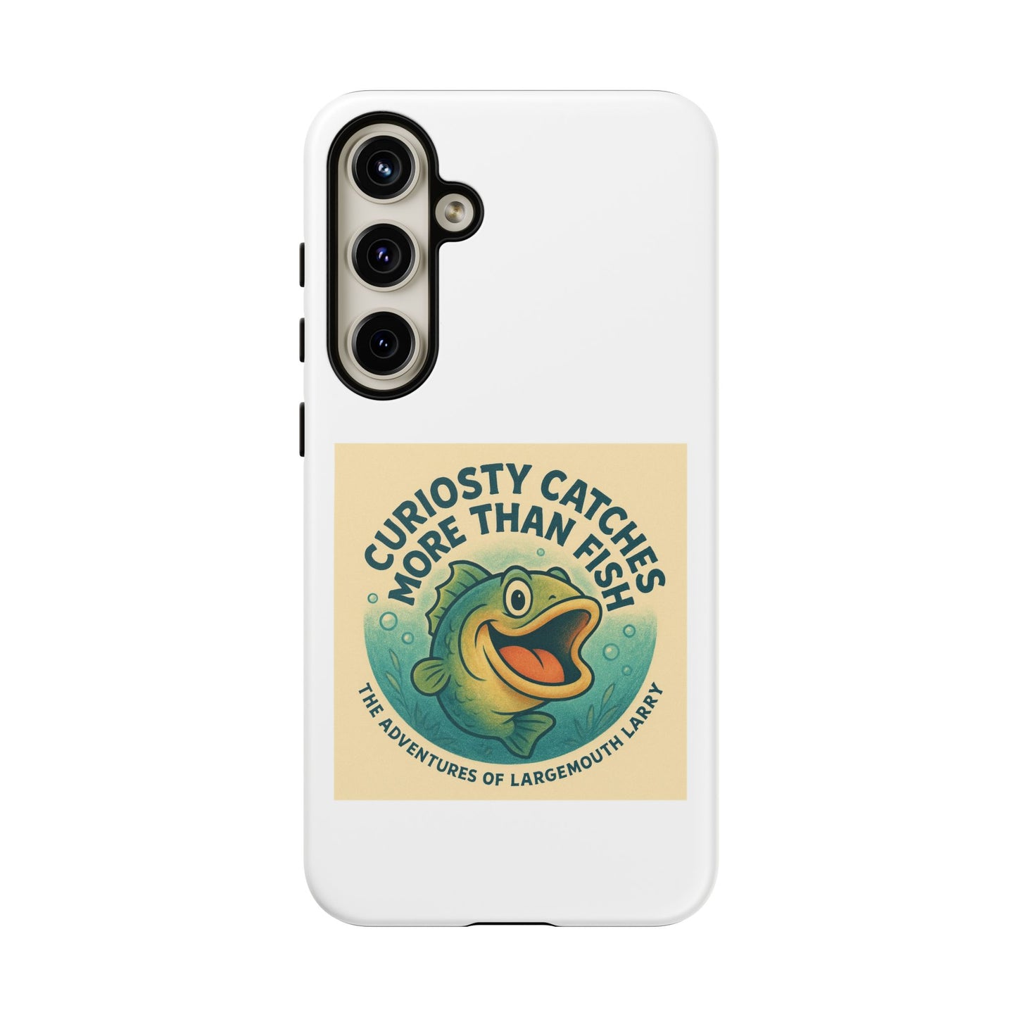 Fishing Phone Case | Curiosity Catches More Than Fish | Gift for Anglers, Outdoor Enthusiasts, Birthday, Father's Day