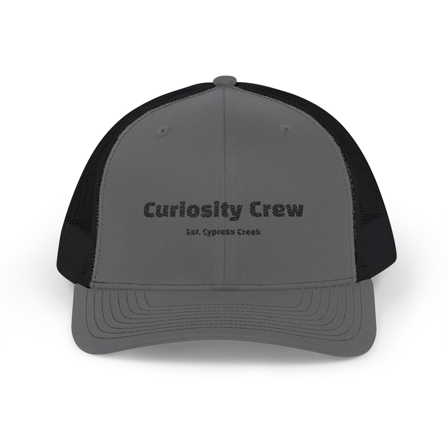 Curiosity Crew Snapback Trucker Cap, Casual Hat for Outdoor Adventures, Gift for Friends, Custom Embroidered Cap, Trendy Headwear