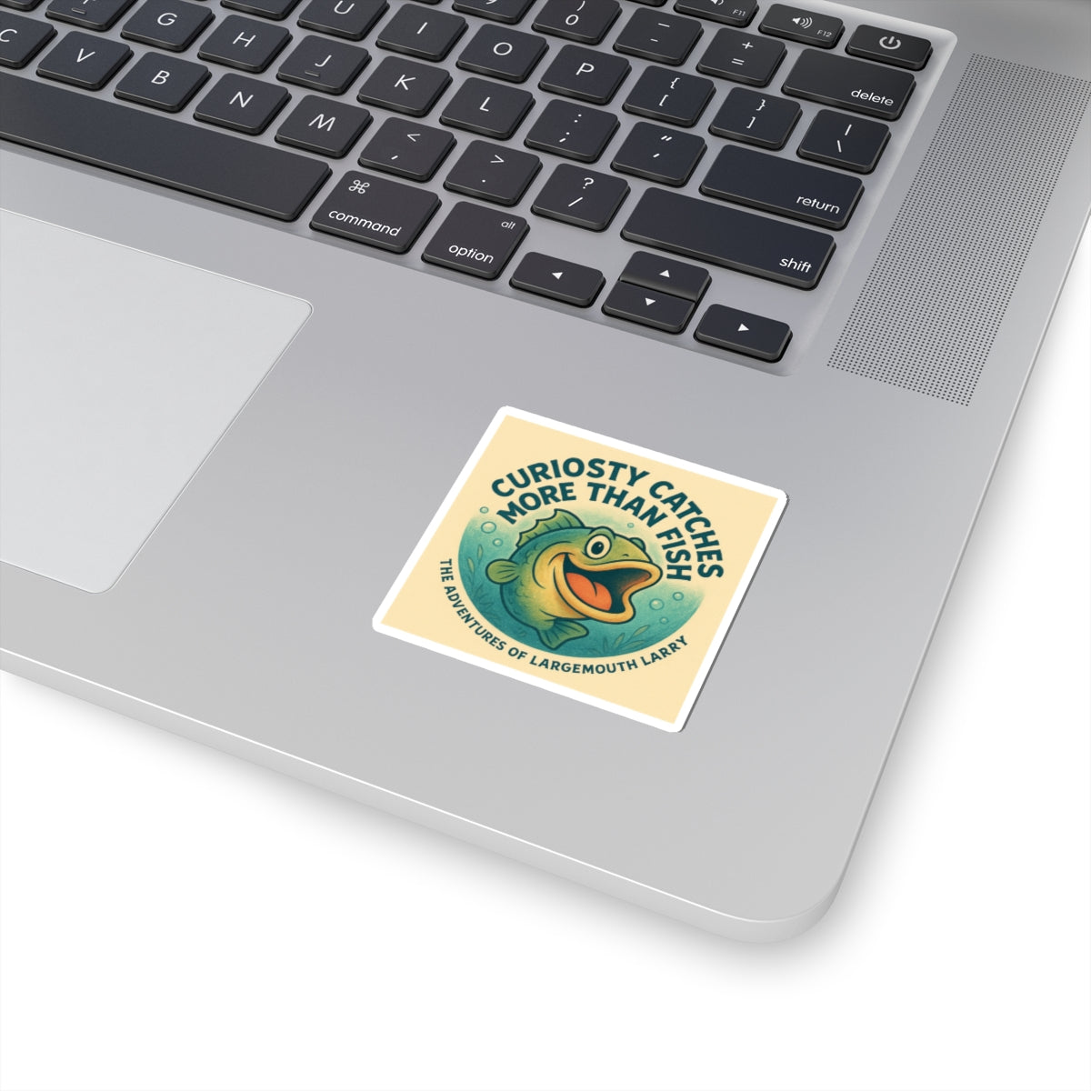 Curiosity Catches More Than Fish Stickers | Fun Fishing Decor, Laptop Decals, Kids' Room Art, Gift for Anglers, Outdoor Enthusiasts